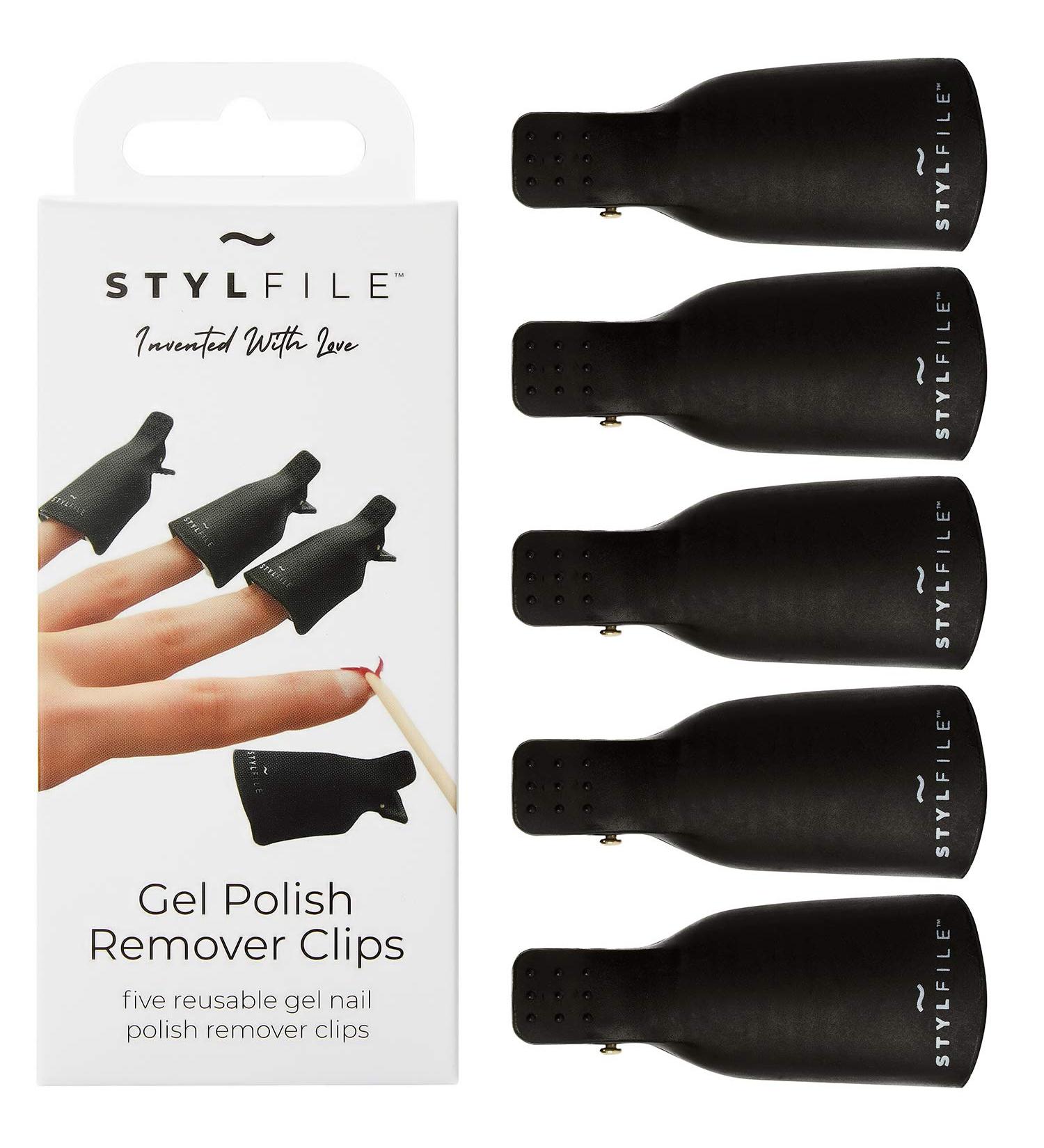STYLFILE Gel Nail Polish Remover Clips Original - Acetone Soak-Off Clip UV Gel Shellac Varnish Removal Set - Buy Online on GoSupps.com