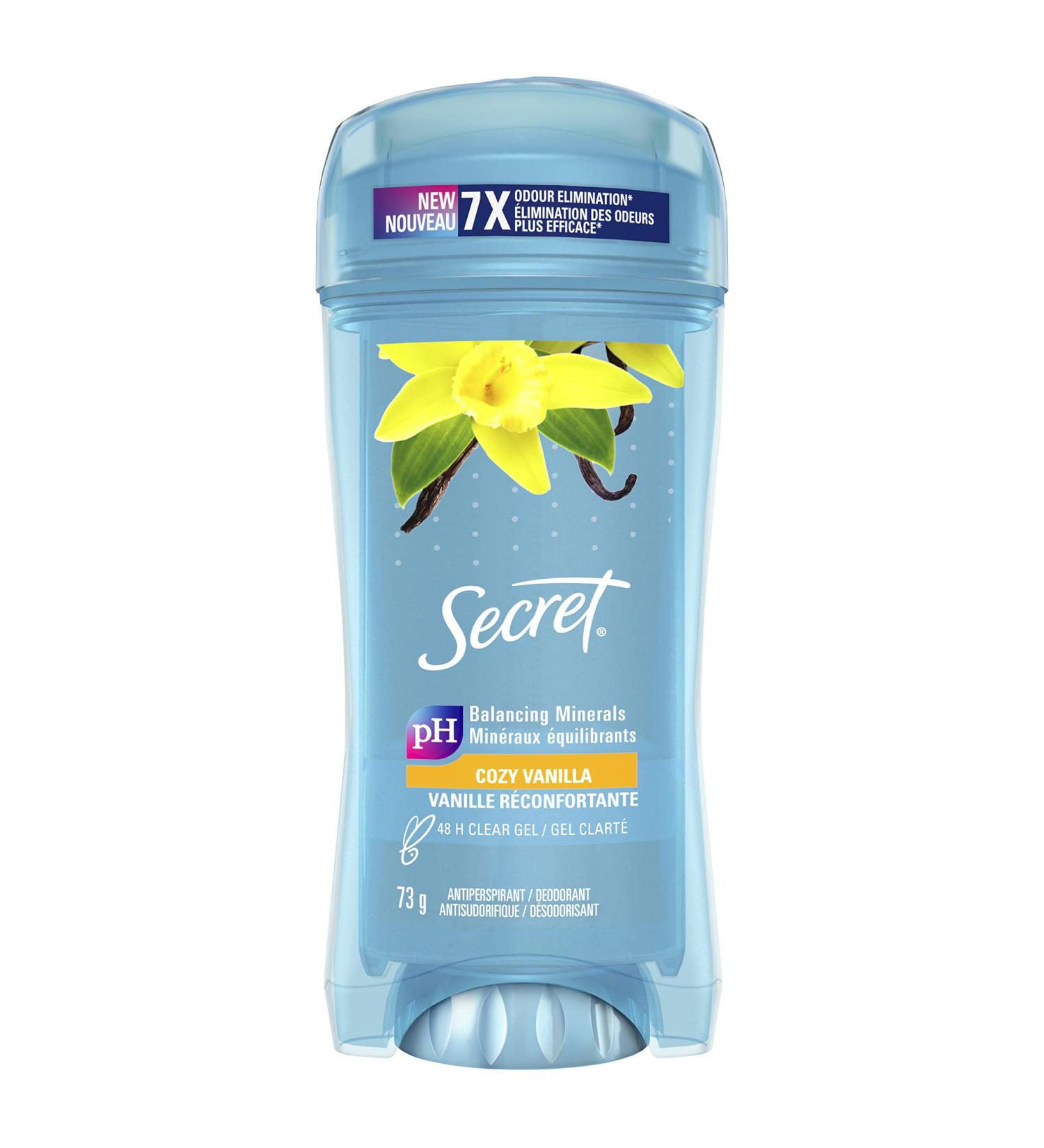 Secret Clear Gel Antiperspirant and Deodorant Vanilla Scent 73 grams Cozy Vanilla 73 g (Pack of 1) - Buy Online on GoSupps.com