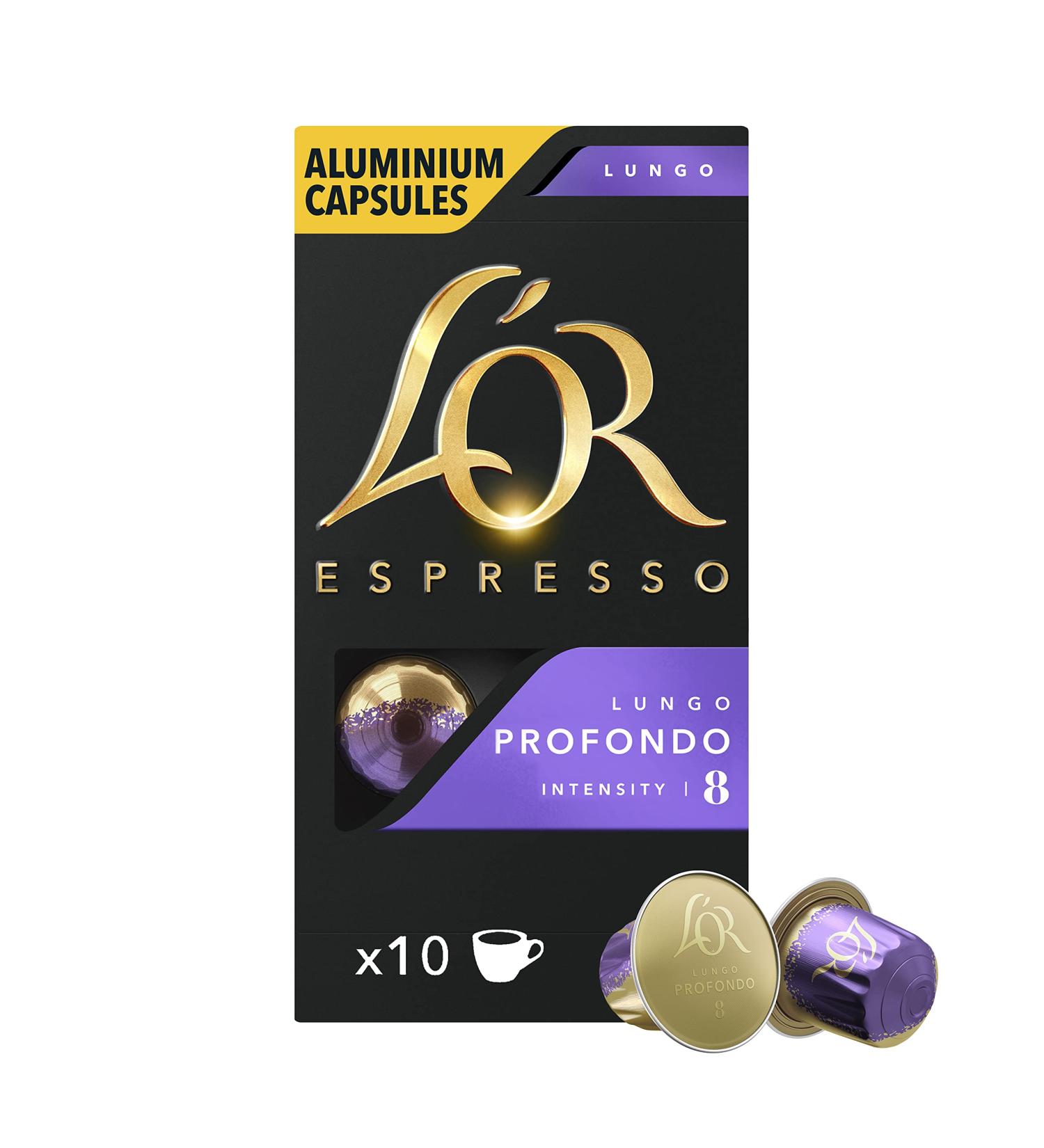 L'OR L'Or Espresso Caf Capsules Lungo Profondo - 10 capsules compatibles Nespresso