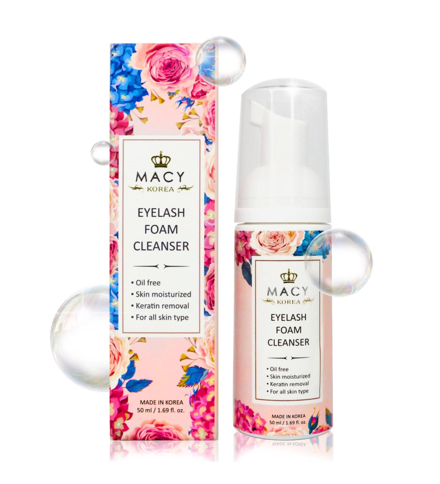  p-beauty Macy Eyelash Shampoo 50ml Gentle oil-free cleanser for extensions & natural lashes Eyelash cleansing foam Deep cleansing Lash Cleanser - Buy Online on GoSupps.com