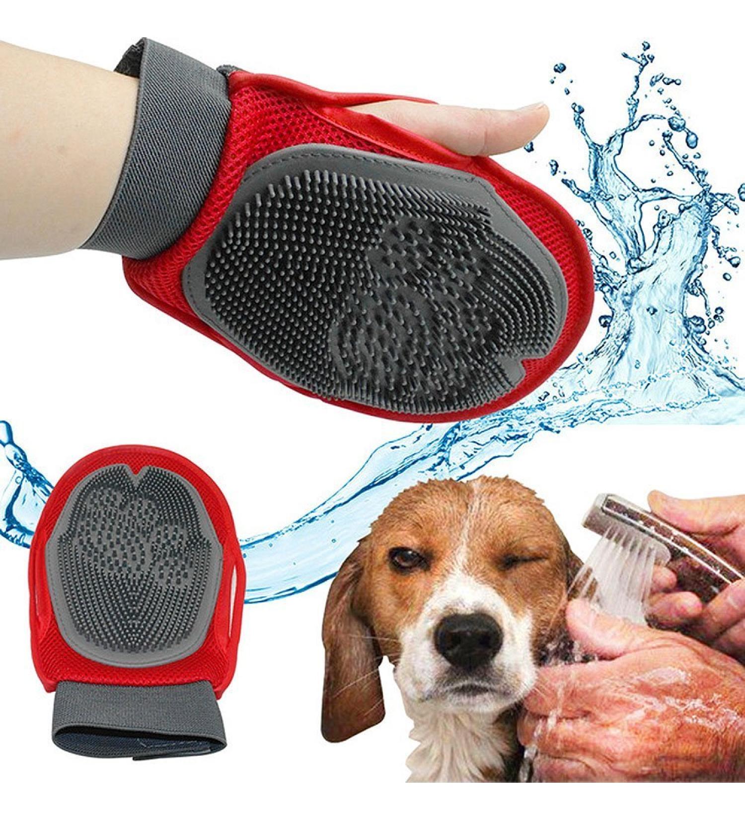 BPS Massage Gloves for Pets - Dog & Cat Hair Removal & Massage Tool - Buy Online on GoSupps.com