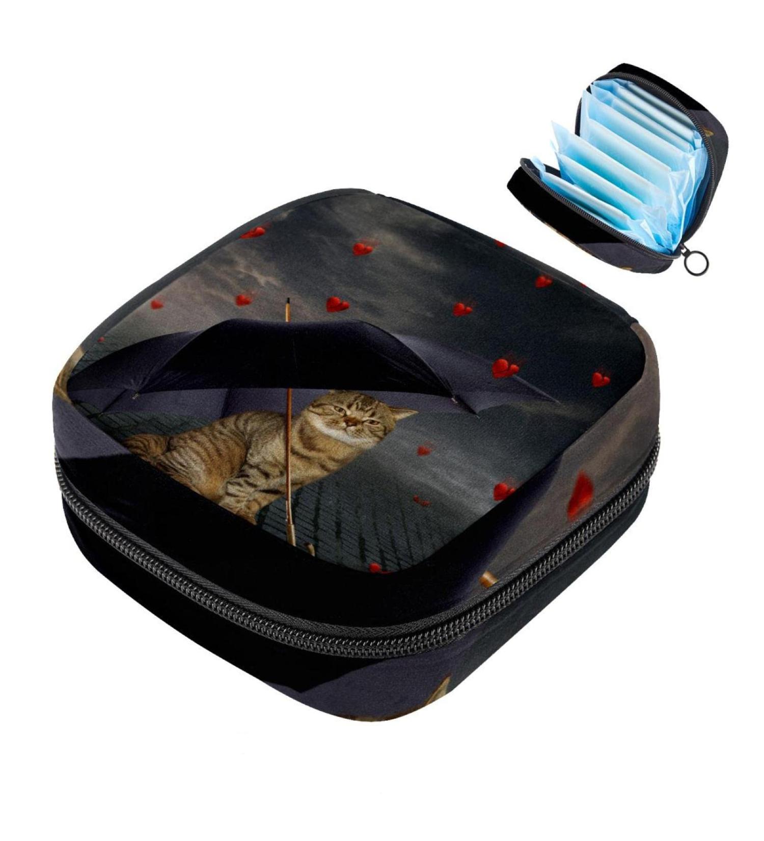 Funny Cat Umbrella Storage Bag | Portable Period Bag for Women & Teens | Menstrual Cup & Breastfeeding Pillow Holder - Buy Online on GoSupps.com