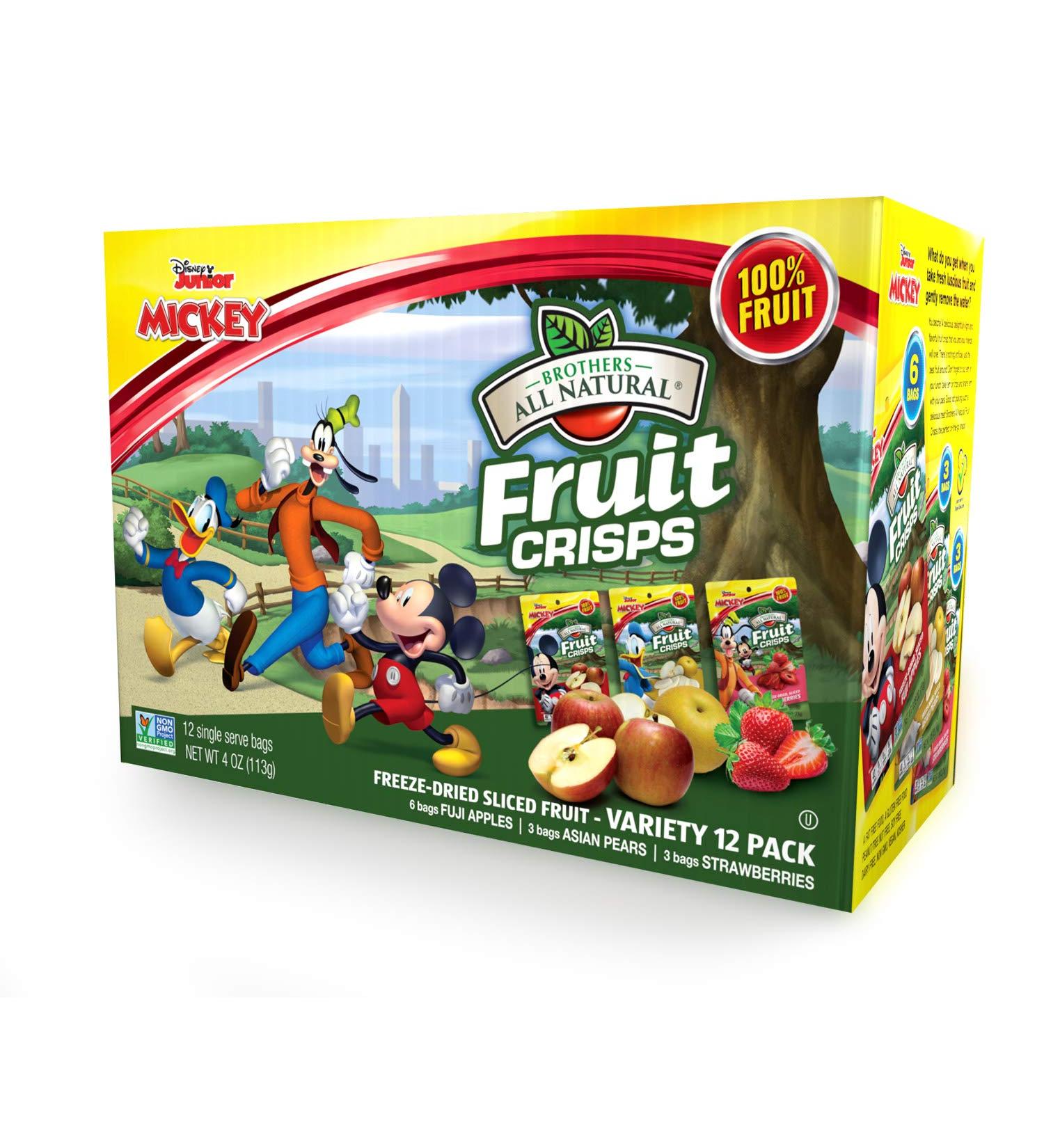 Brothers-All-Natural Disney Junior Freeze Dried Fruit Crisps Variety Pack - 12 Pack (4.44 oz) | Healthy Snack for Kids - Buy Online on GoSupps.com