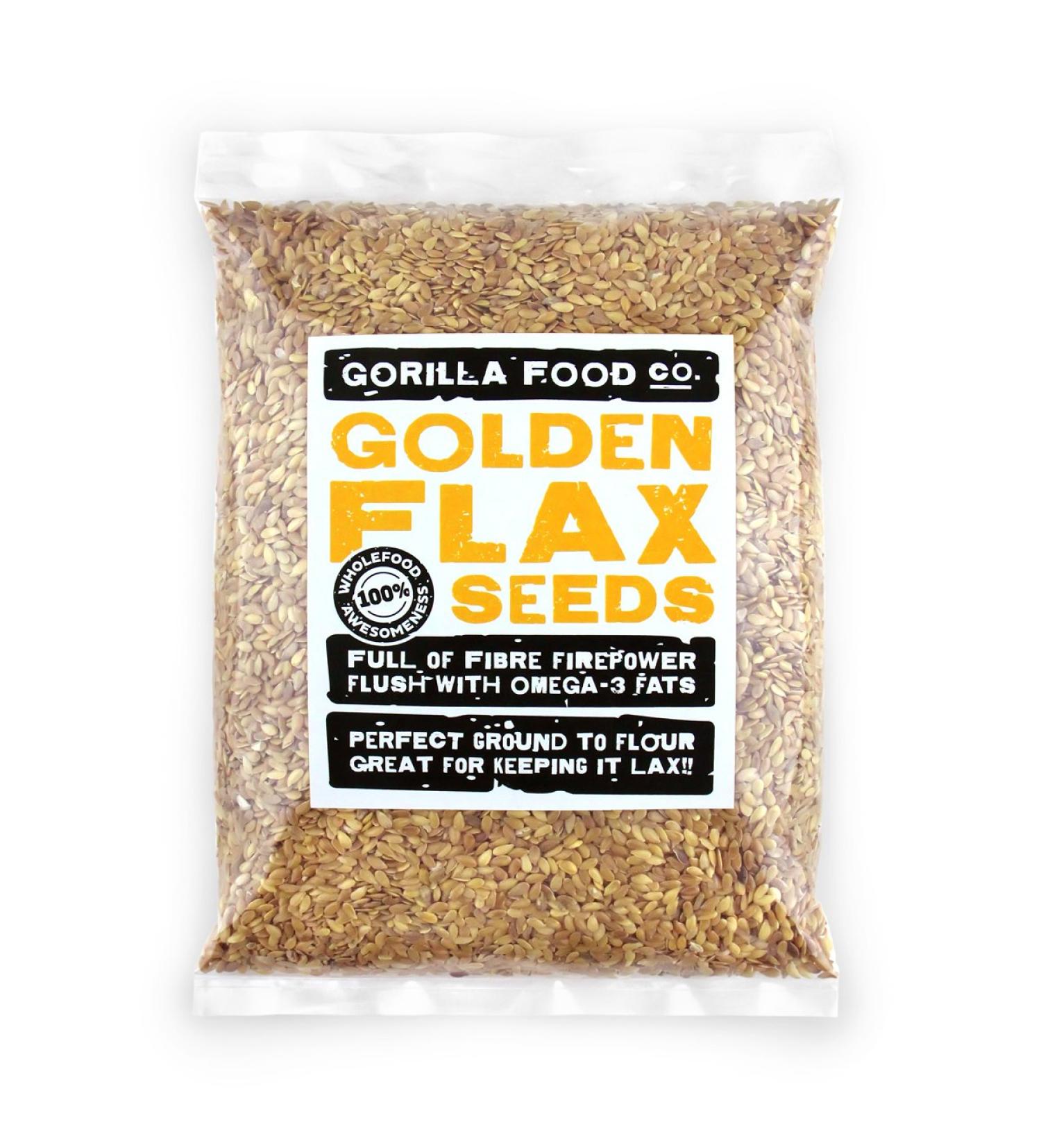 Gorilla Food Co. Golden Flax Seeds (Linseeds) - 200g - Buy Online on GoSupps.com