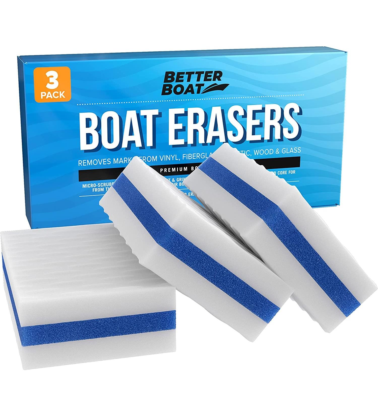 Premium Boat Scuff Erasers 3 Pack - Boating Accessories Gifts for Cleaning Pontoon, Sail, Fishing Boats - Vinyl Cleaner for Men & Women - Buy Online on GoSupps.com