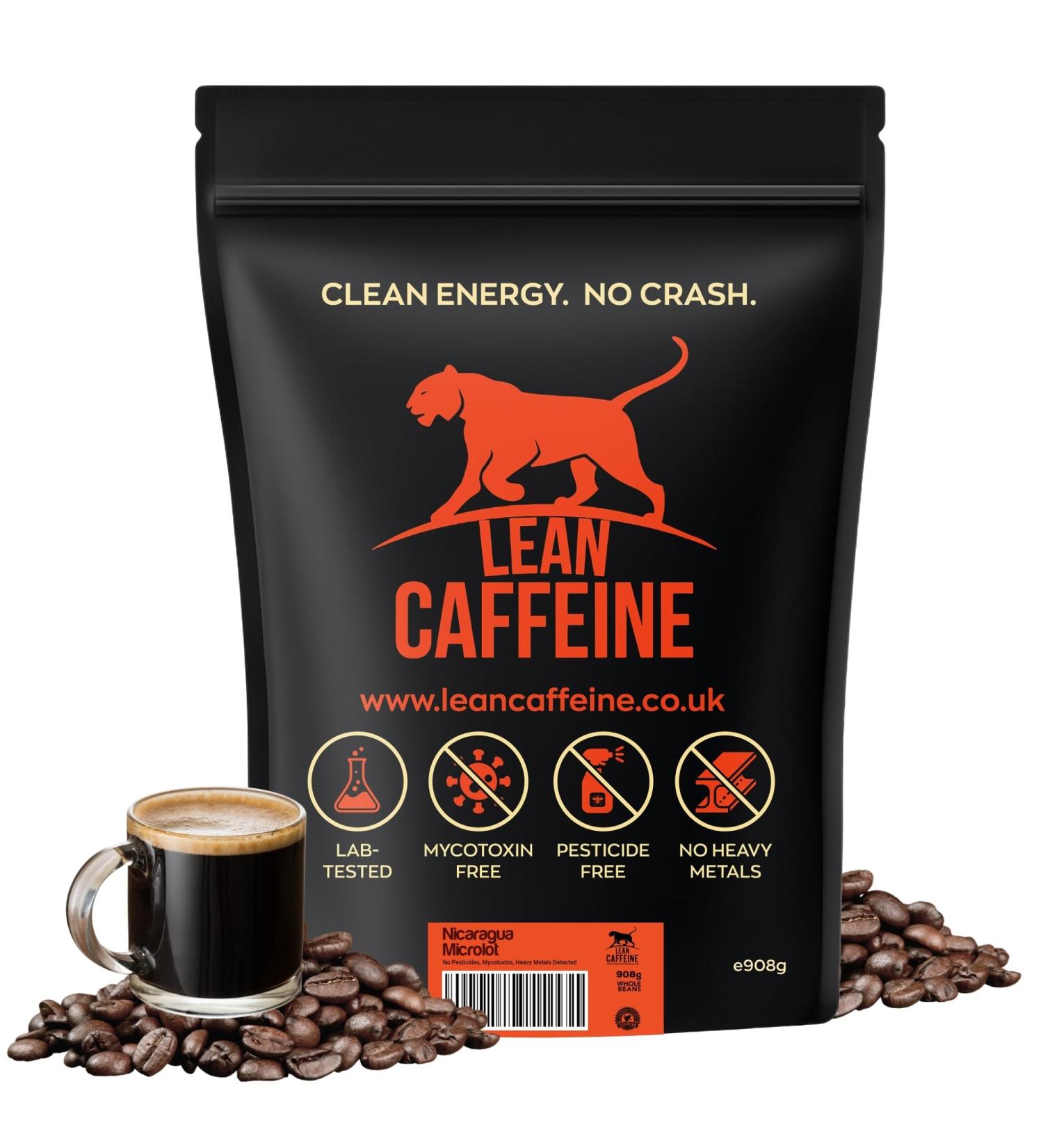 Lean Caffeine Nicaragua Coffee Beans 908g - Buy Online on GoSupps.com