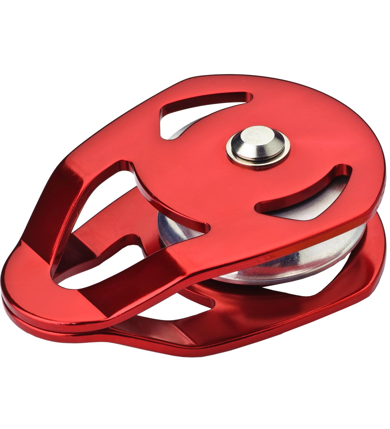 SEILFLECHTER - Nordwand pulley 43 kN for ropes up to 16 mm diameter aluminum 1-disk 60 MM breaking load: KN 43 FOLDABLE