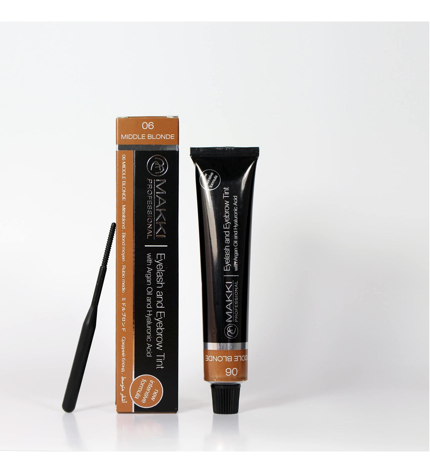  Makki Makki 06 Medium Blonde Intense Professional Eyelash and Eyebrow Tint with Argan Oil and Hyaluronic Acid 22ml - Buy Online on GoSupps.com