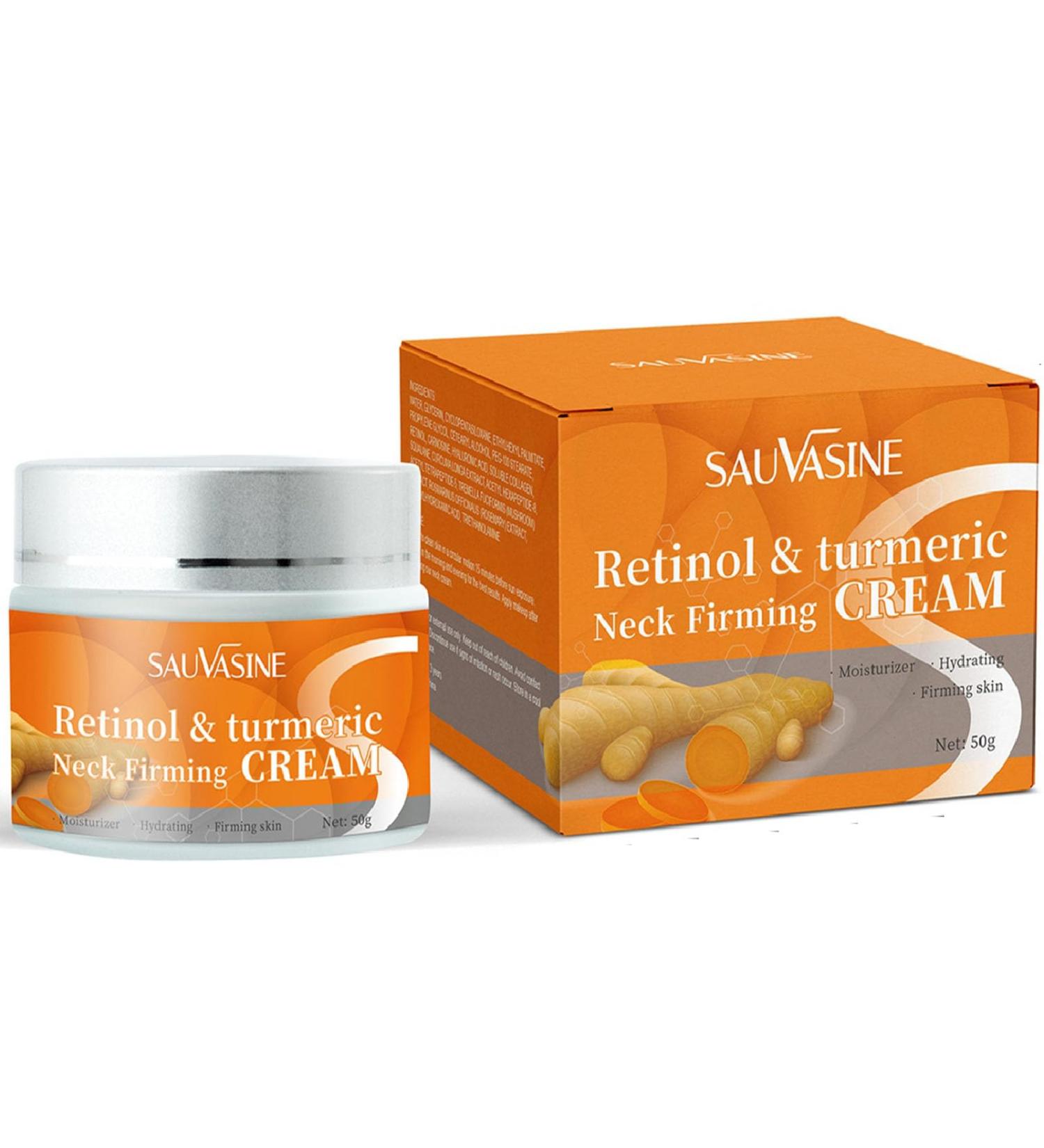 Turmeric Neck Firming Cream - All Natural Skin Tightening & Brightening Lotion for Face & Neck - Buy Online on GoSupps.com