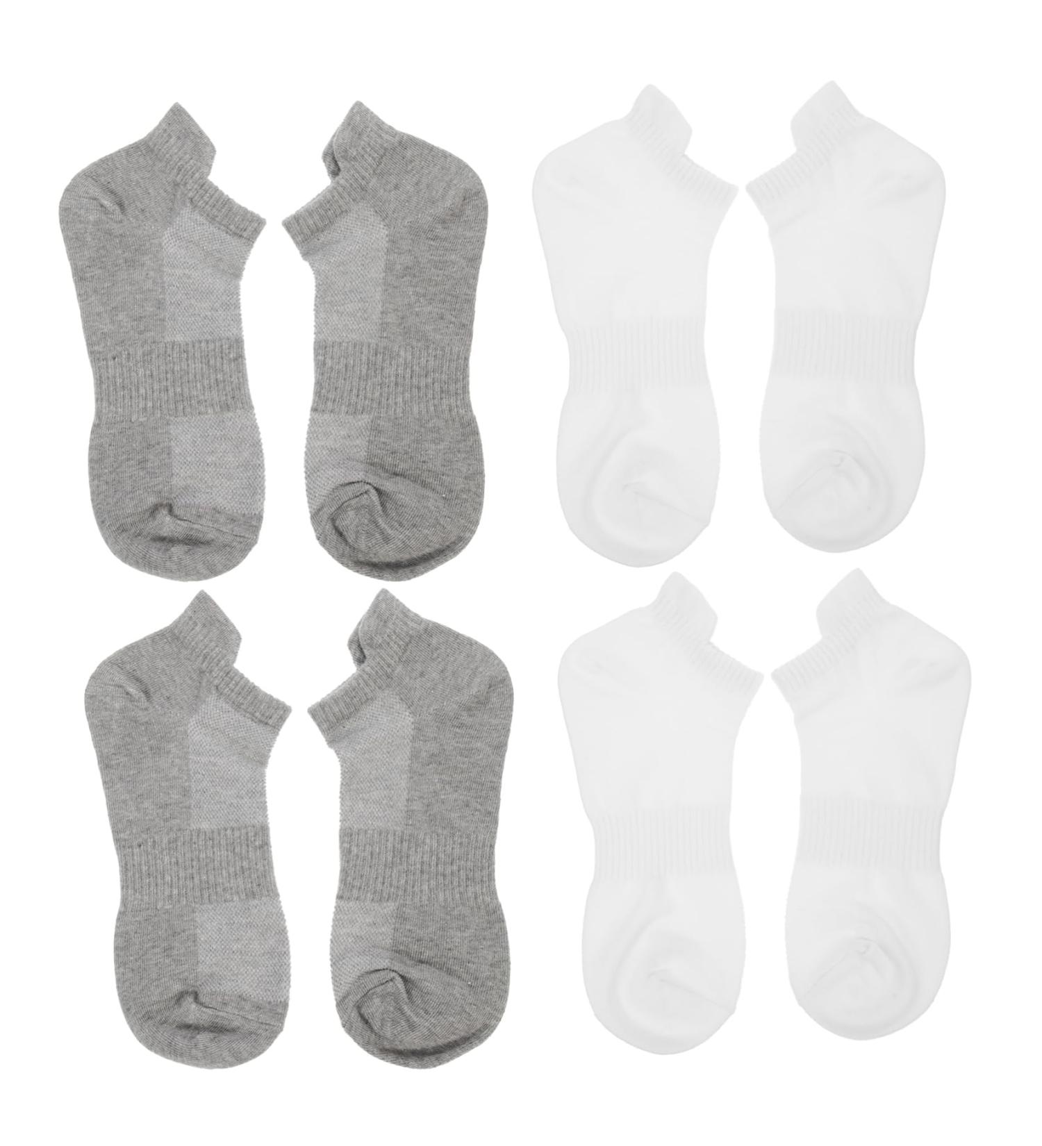 FRCOLOR 4 Pairs Combed Cotton Socks Low-cut Liners Socks Running Cotton Socks Unisex Socks Unisex Stockings Sports Breathable Stockings Running Socks Low-cut Liner Socks Unisex Ankle Socks White Grey 21x5x0.3cm - Buy Online on GoSupps.com