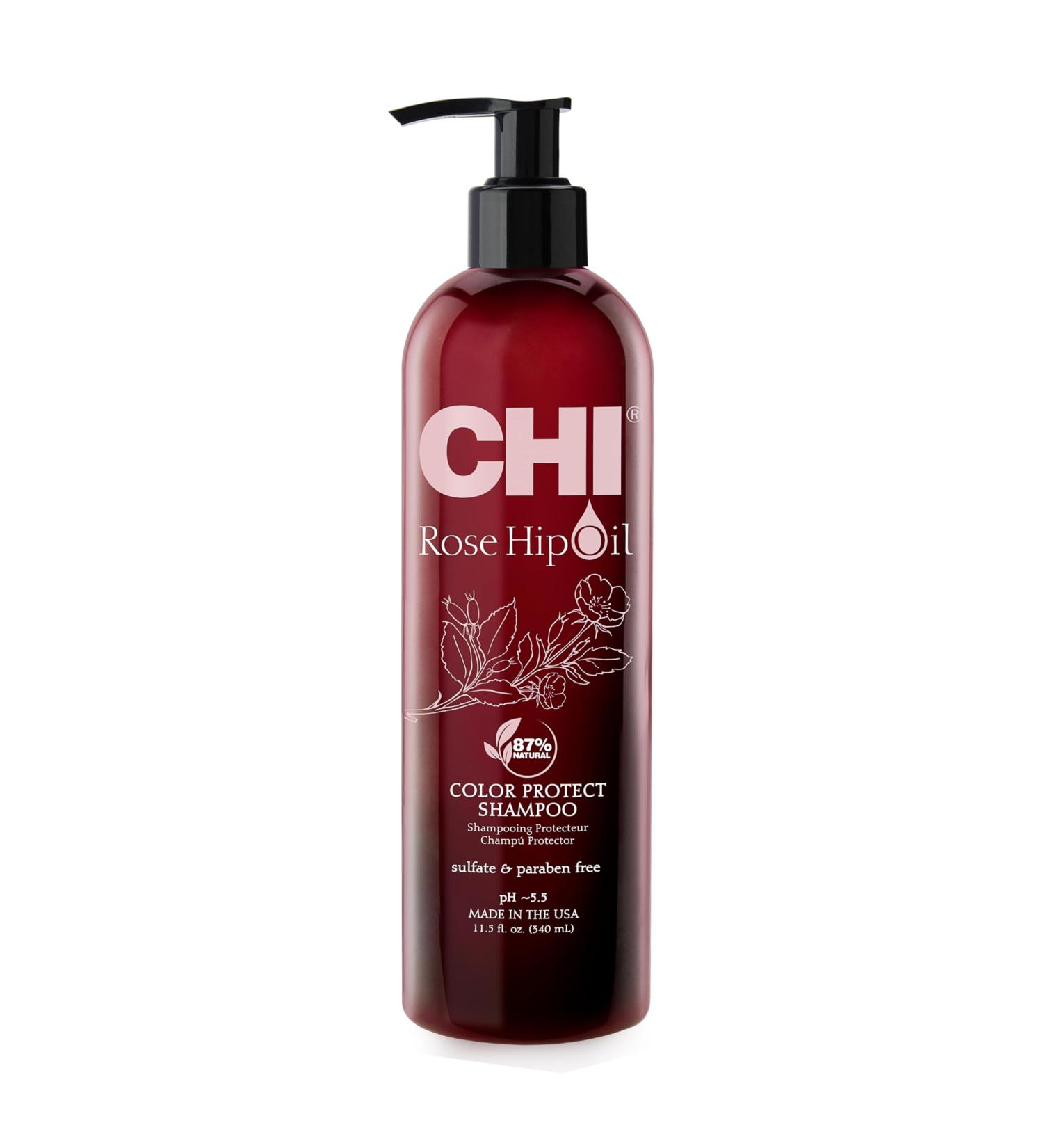 CHI Rose Hip Oil Color Nurture Protecting Shampoo for Unisex 11.5 oz Shampoo Rose 340 ml (Lot de 1) - Buy Online on GoSupps.com
