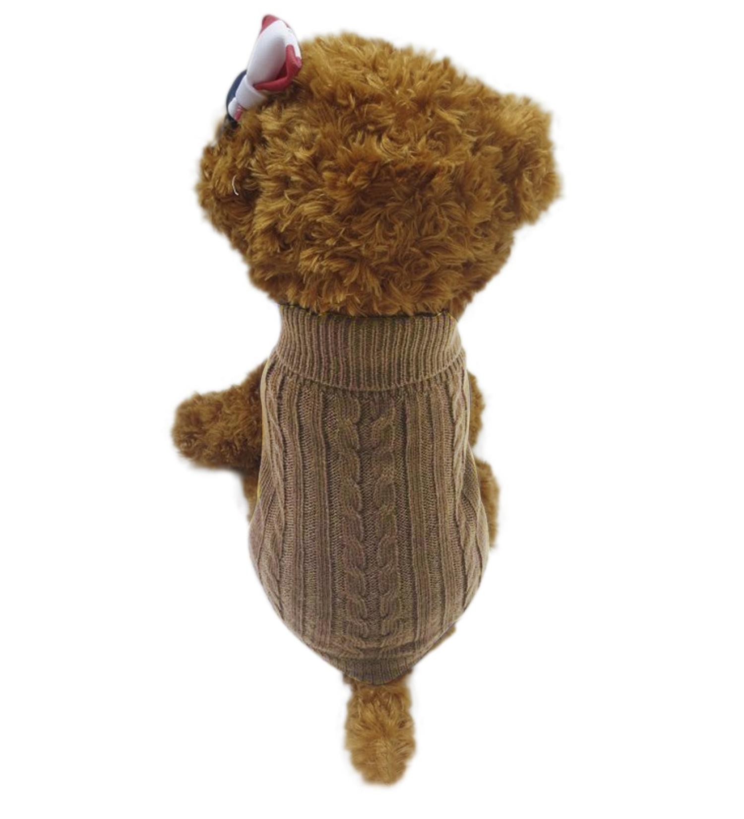 Buy Cozy Winter Dog Cardigans - Knitted Sweaters for Small Breeds | Chihuahua Warm & Stylish in Red Blue Brown - Buy Online on GoSupps.com
