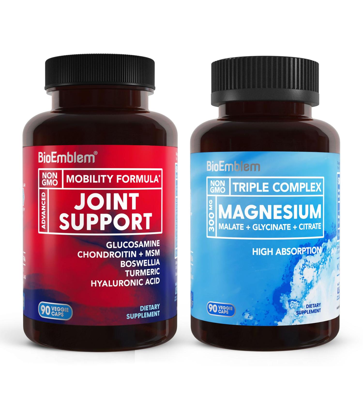 BioEmblem Triple Magnesium Complex and Joint Support for Enhanced Joint Health Vegan Non-GMO - Buy Online on GoSupps.com