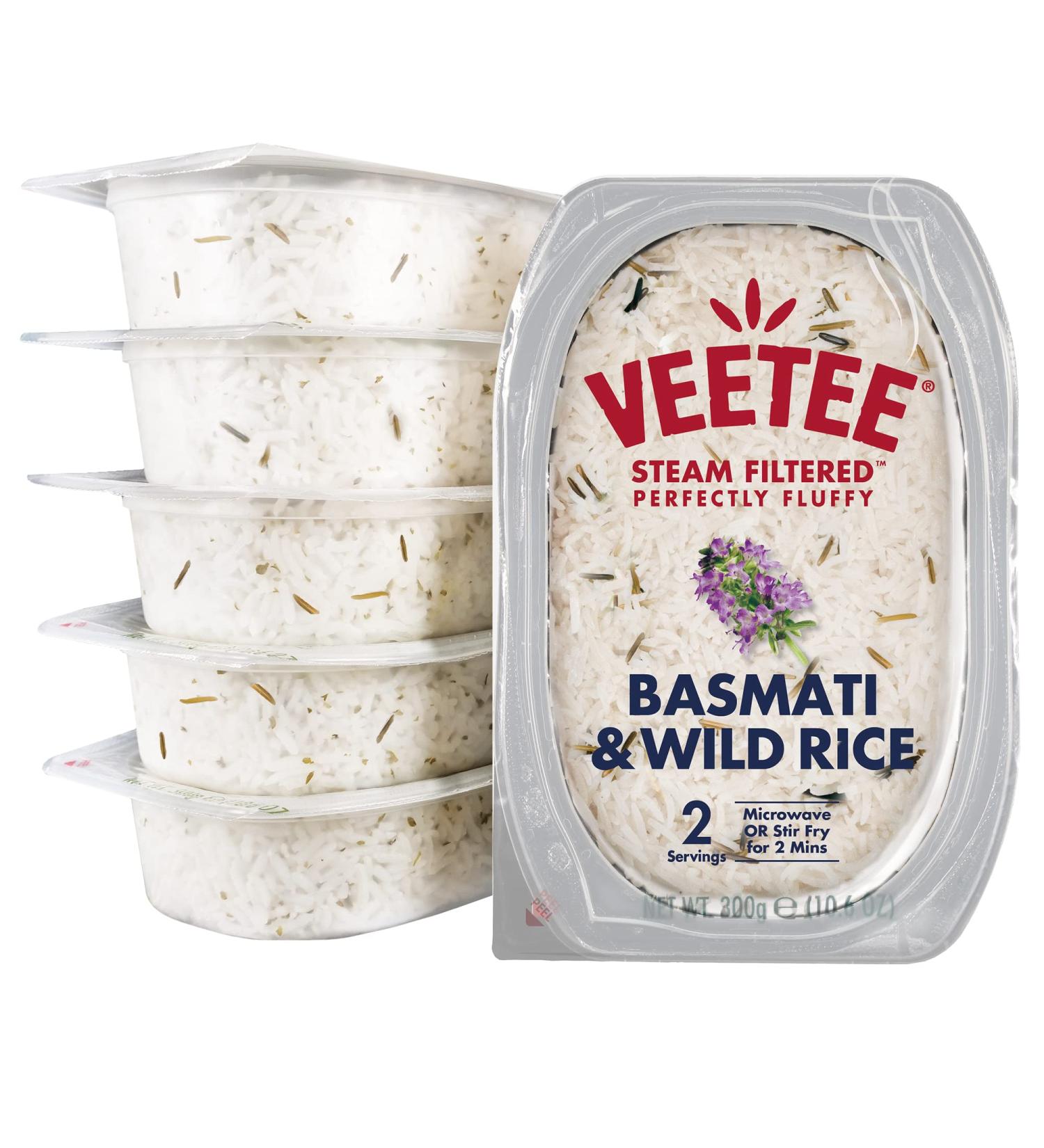 Veetee Basmati and Wild Rice Microwavable Meals - Gluten-Free Precooked Rice - 10.6oz (Pack of 6) - Buy Online on GoSupps.com