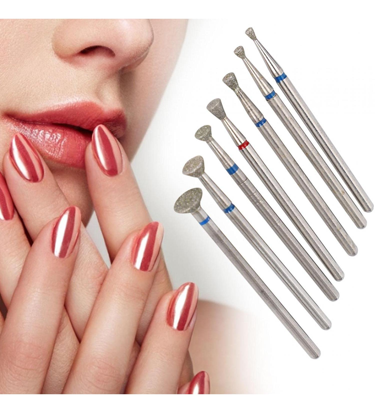 Nail Drill Bits Set 7pcs Ceramic Safety Professional 3/32 inch Diamond Carbide Nail Drill Bit for Remove Acrylic Gel Nails Cuticle Manicure Pedicure Manicure Grinding Head Tool Home Salon Use - Buy Online on GoSupps.com