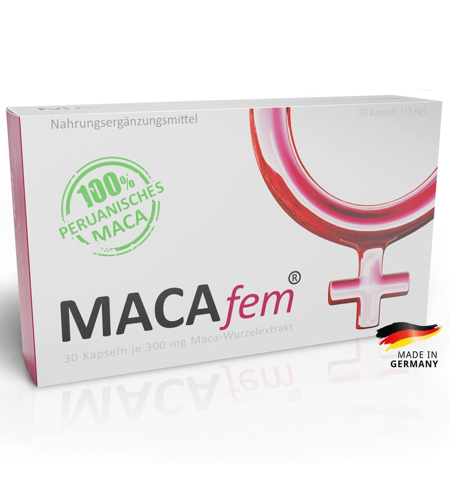 Maca Capsules for Women - 6000mg Daily Dose | Vegan & Ecological from Peru | 30 Capsules Monthly Supply | No Ashwagandha | Made in Germany - Buy Online on GoSupps.com