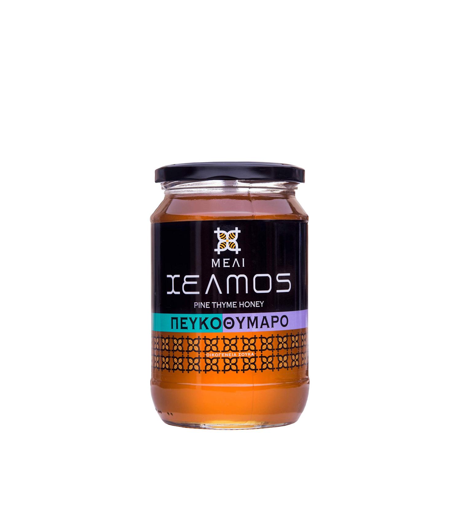 Helmos Greek Pine and Thyme Honey 950g - Pure Natural Delicacy for International Shipping - Buy Online on GoSupps.com