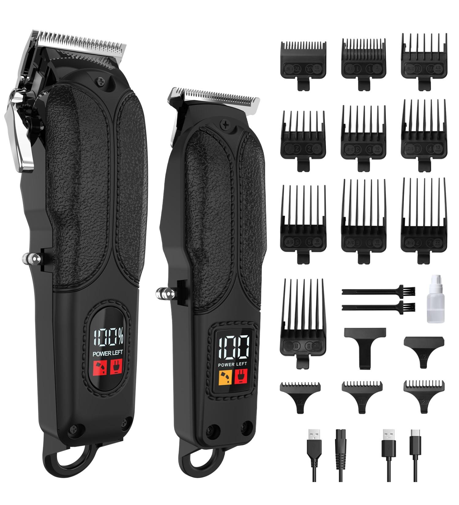 Oneyus Hair Clipper 2-in-1 Professional Hair Trimmer Men's Wireless Hair Trimmer LED Display Long Hair Trimmer with 13 Guide Combs Precision Trimmer Set - Buy Online on GoSupps.com
