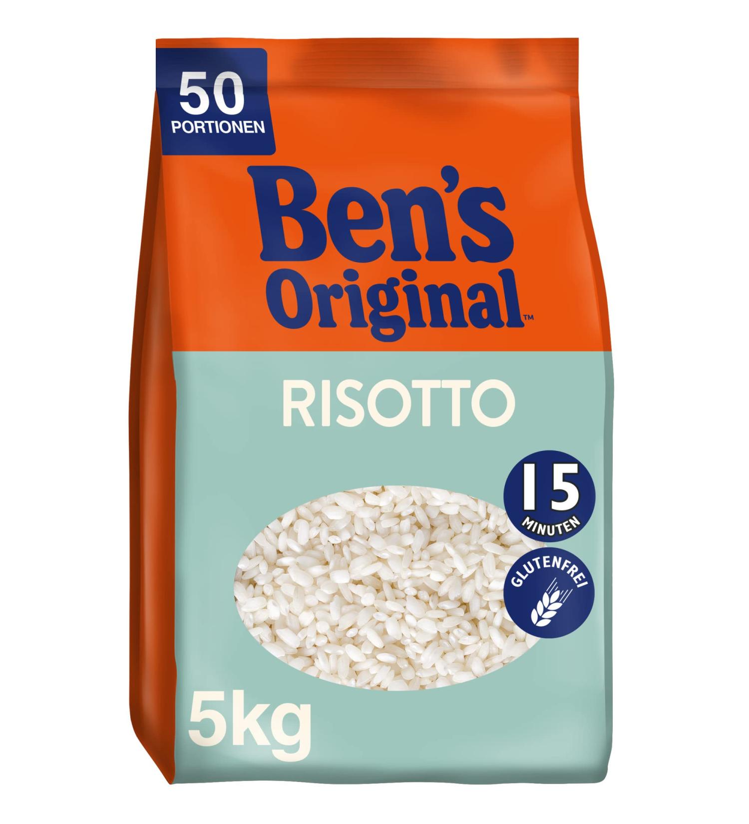Buy Bens Original Loose Rice Risotto 5kg - 50 Portions - Premium Risotto Rice for International Shipping - Buy Online on GoSupps.com