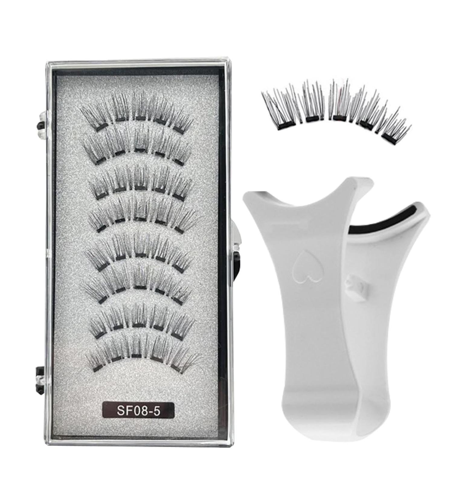 Magnets False Eyelashes - No Glue Needed Wispy False Eyelashes | Natural Look Reusable Magnetic Lashes Kit | Fake Eyelashes Kit For Bigger And Brighter Eyes Stunning Look - Buy Online on GoSupps.com