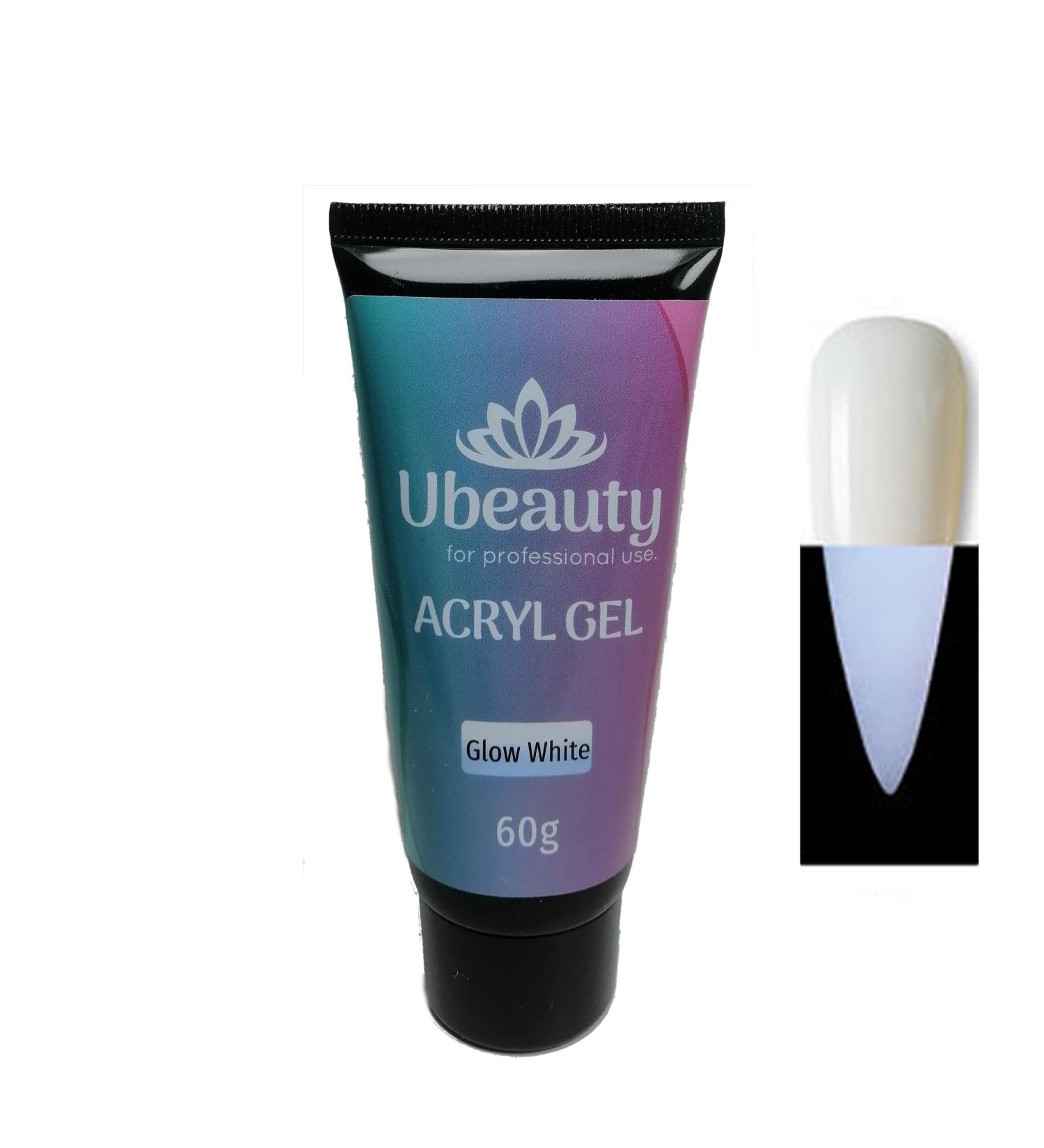 Acrylique gel Ubeauty Glow White Luminous White 60 ml polygel hypoallergenic Nail Extension Material - Buy Online on GoSupps.com