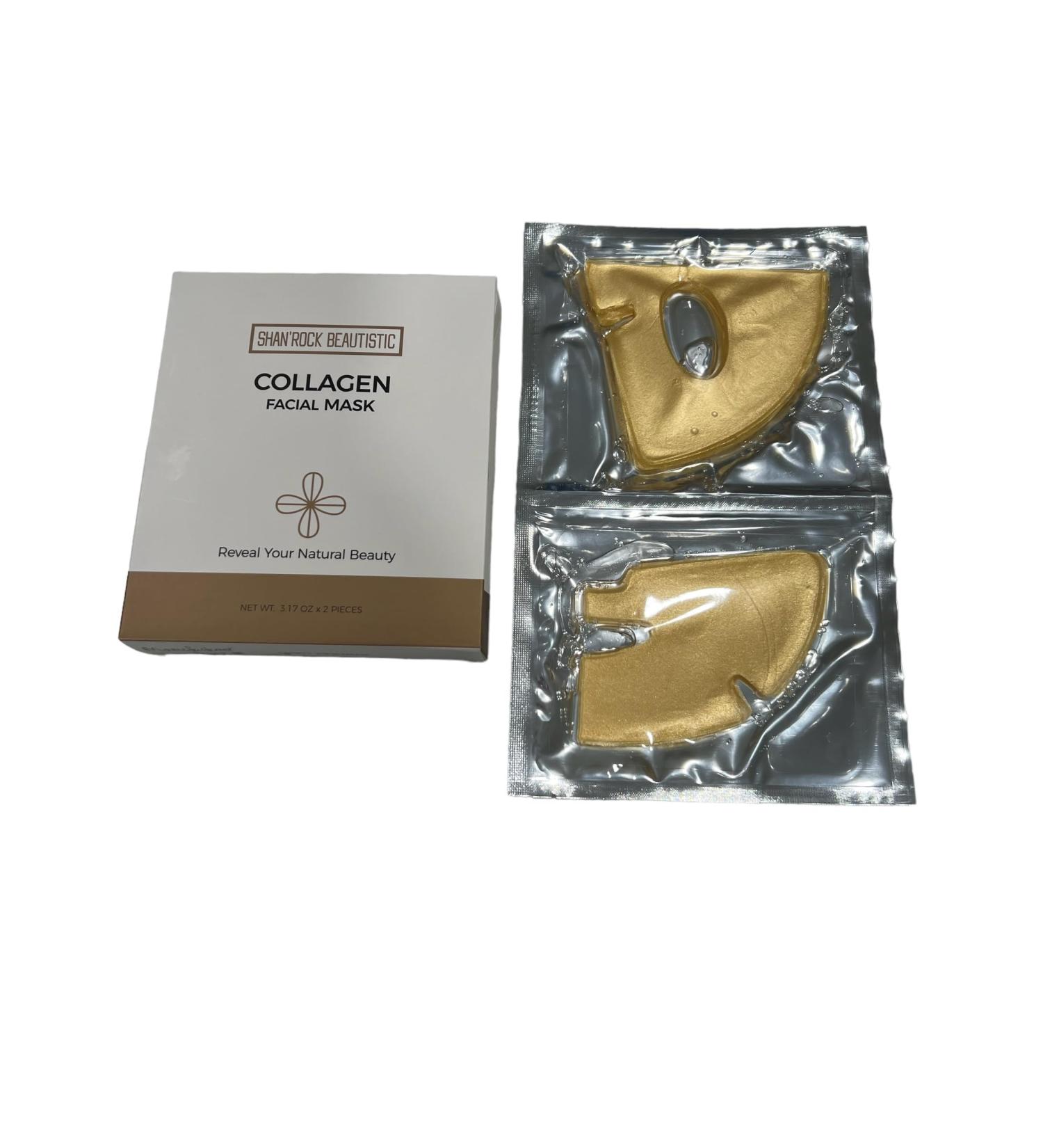 SHAN ROCK BEAUTISTIC 2pc Luxury Collagen Facial Mask Anti-Wrinkle & Hydrating Anti-Aging Formula for Radiant Skin | International Shipping Available - Buy Online on GoSupps.com