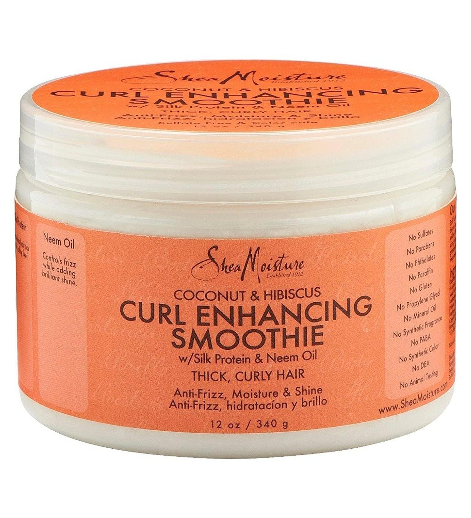 Shea Moisture Coconut & Hibiscus Curl Enhancing Smoothie Thick / Curly Hair 340g Coconut Hibiscus Shea Butter 340 g (1 pack)