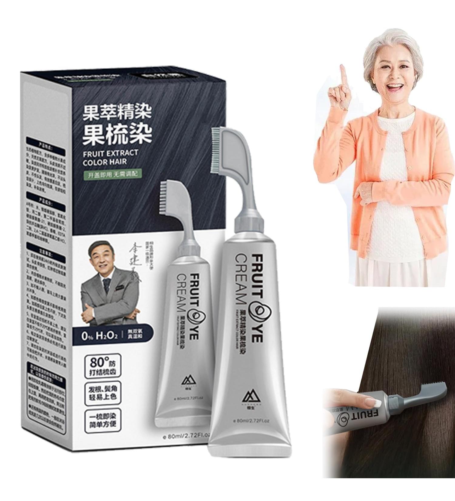 behound XUSHENG Black Fruit Dyeing Cream2023 New Natural Plant Fruit Hair Dye with Comb18 Plant Extract Hair Dye Essence Natural Fruit Hair Dye Cream for Women Men 1 PcsChestnut Brown 1 Pcs Chestnut Brown - Buy Online on GoSupps.com