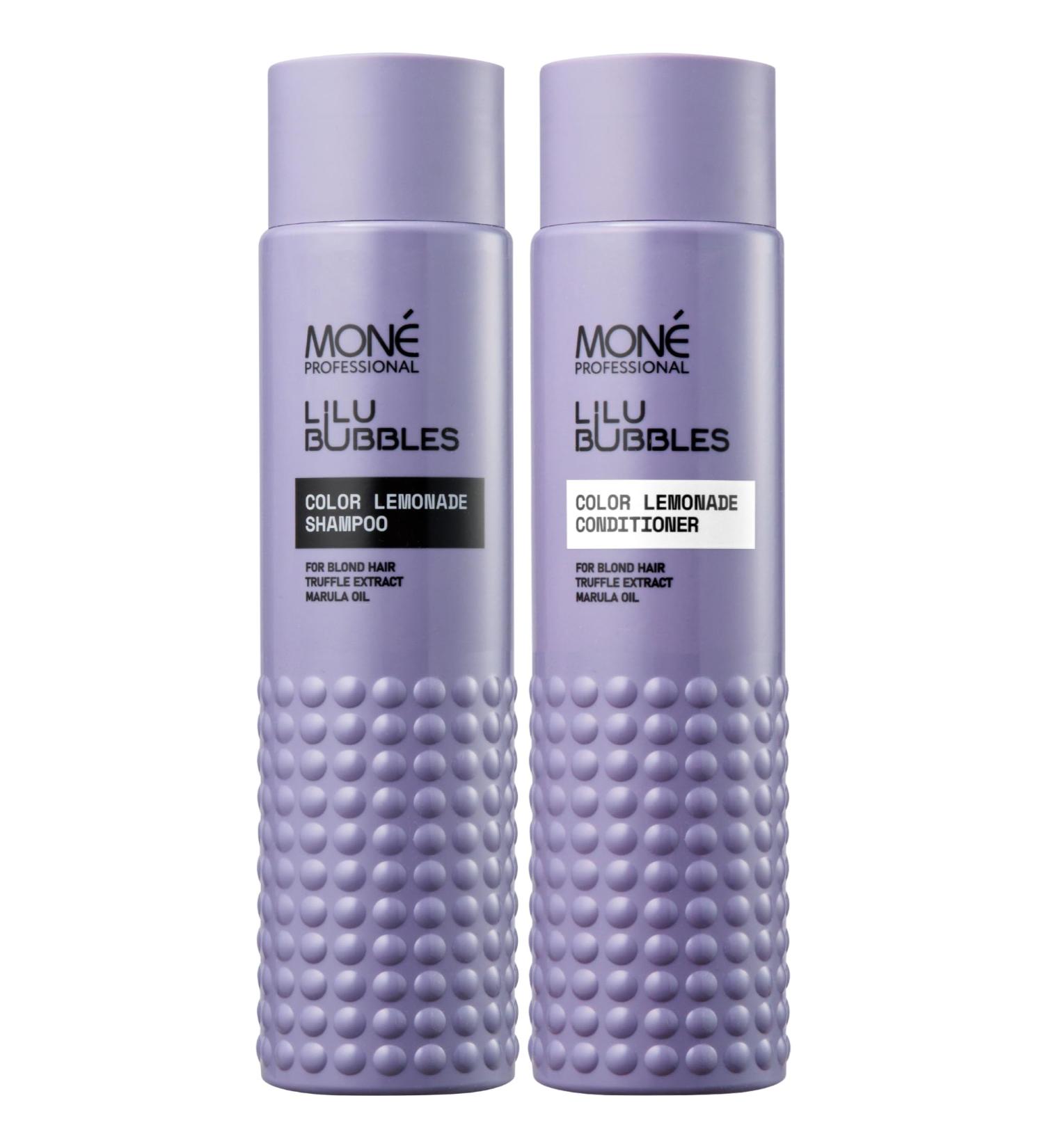 MON PROFESSIONAL Shampoo and Conditioner Set for Blonde and Bleached Hair - Dry and Damaged Hair - Nourishes Hydrates and Protects (2x300ml) - Buy Online on GoSupps.com