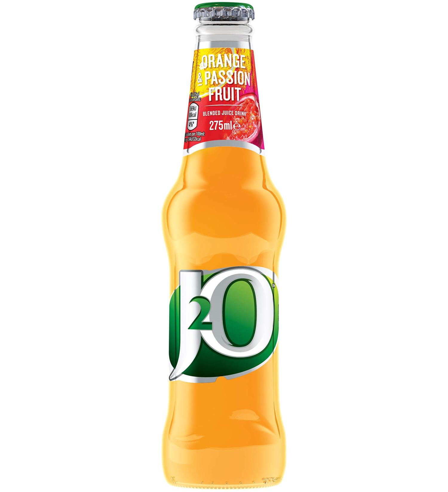 J2O Orange and Passion Fruit Juice Drink 24x 275 ml