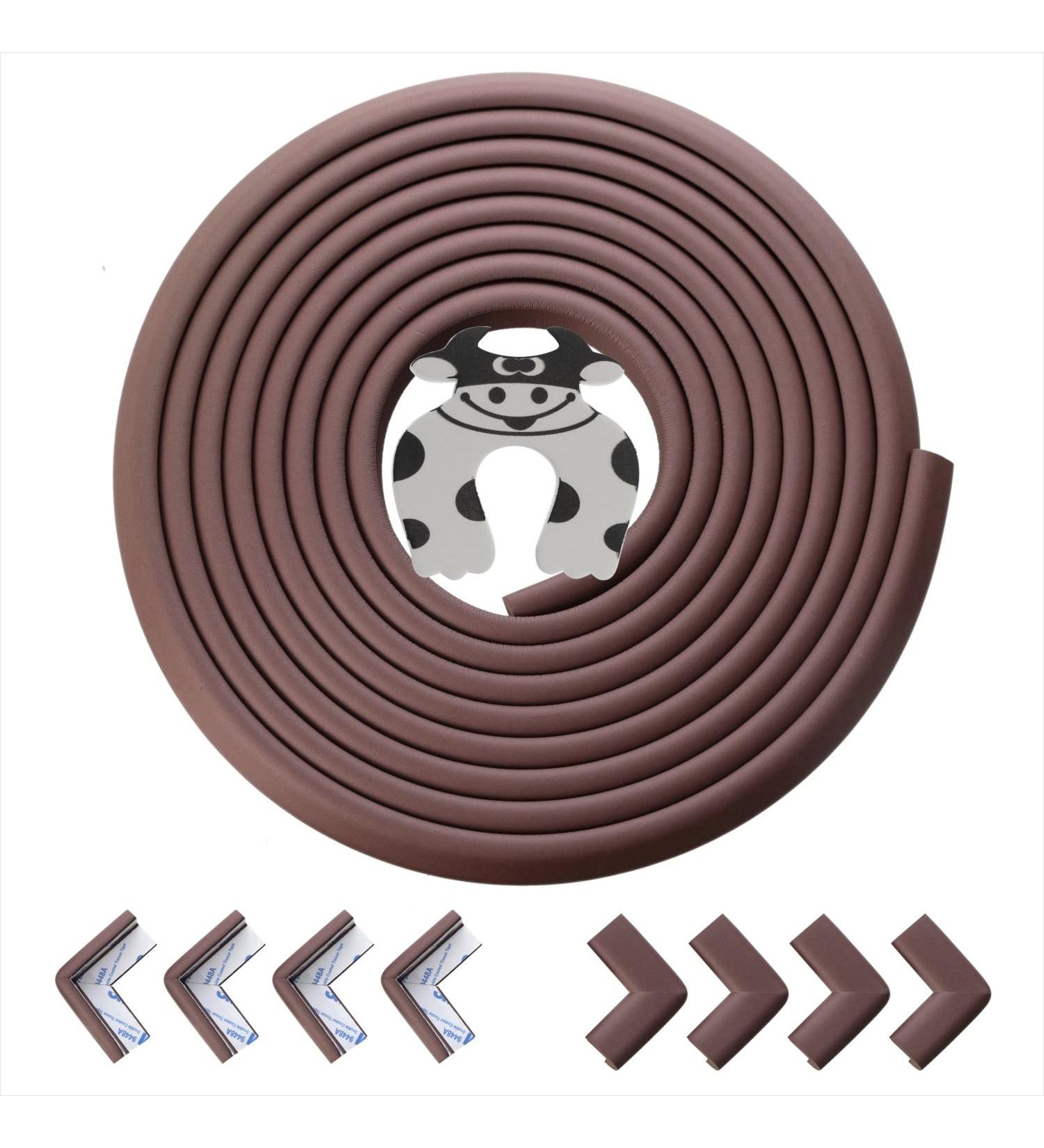Baby Proof Edges & Corners Protector - Child Proofing Corner Edge Safety Gurards 18ft Edge + 8 Corners Kids Furniture Foam Cushion Bumpers Guard for Fireplace Table Cabinet ( Coffee Brown) Coffee Brown 9 Piece Set - Buy Online on GoSupps.com