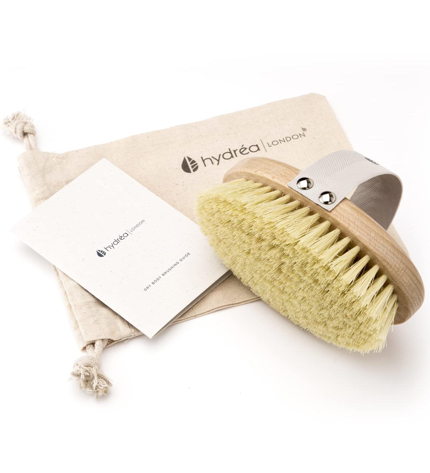 Hydr a London Professional Body Brush - Beech Wood & Cactus Bristles | FSC Certified | Eco-Friendly Travel Bag - Buy Online on GoSupps.com