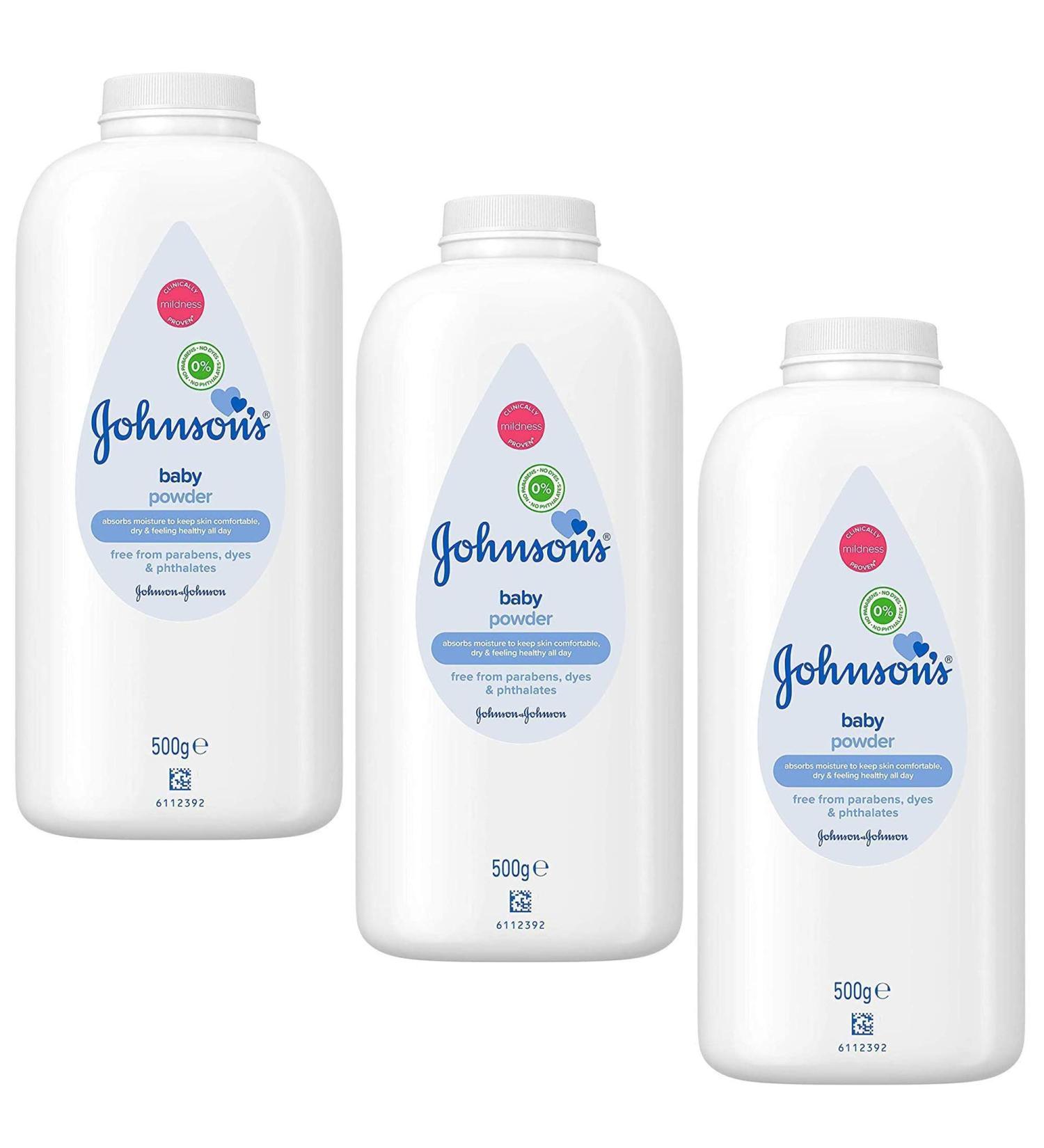 Johnson's Baby Unisex Baby Powder 3 Pack (1500g) - Gentle Skin Care for Babies | Shop Internationally - Buy Online on GoSupps.com