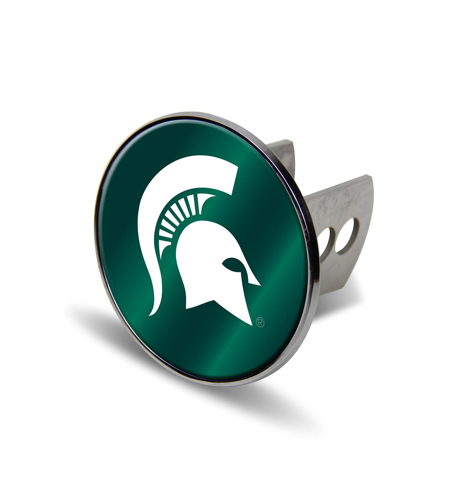 Rico NCAA Michigan State Spartans Laser Cut Metal Hitch Cover, Large, Silver