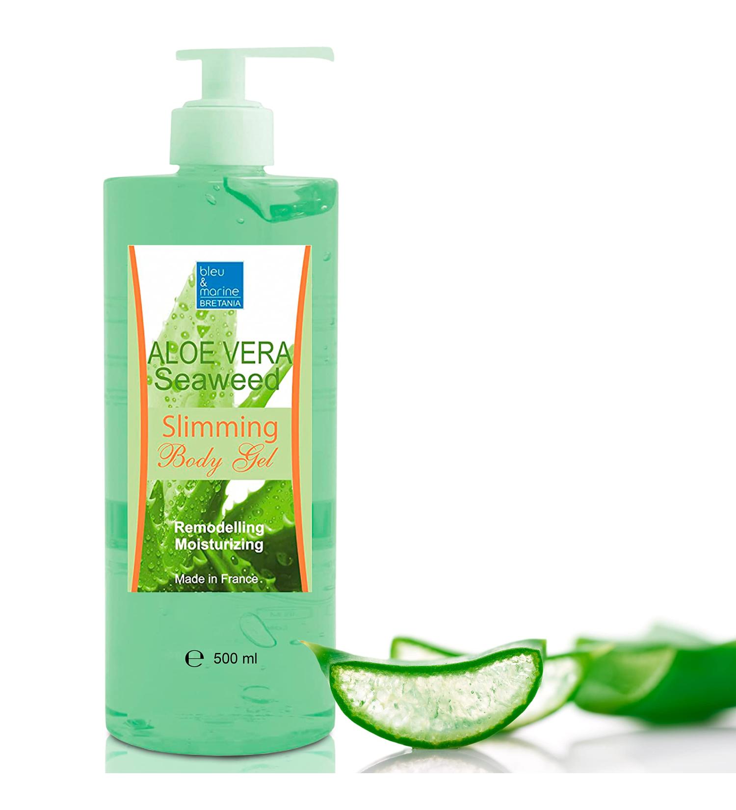 Bleu & Marine Bretania - Anti-Cellulite Slimming Gel Aloe Vera & 3 Algae | Orange Peel Reducer | Slimming Moisturizing Smoothing | Draining Toning Algae | Vitamins B C Carotene 500 ml - Buy Online on GoSupps.com
