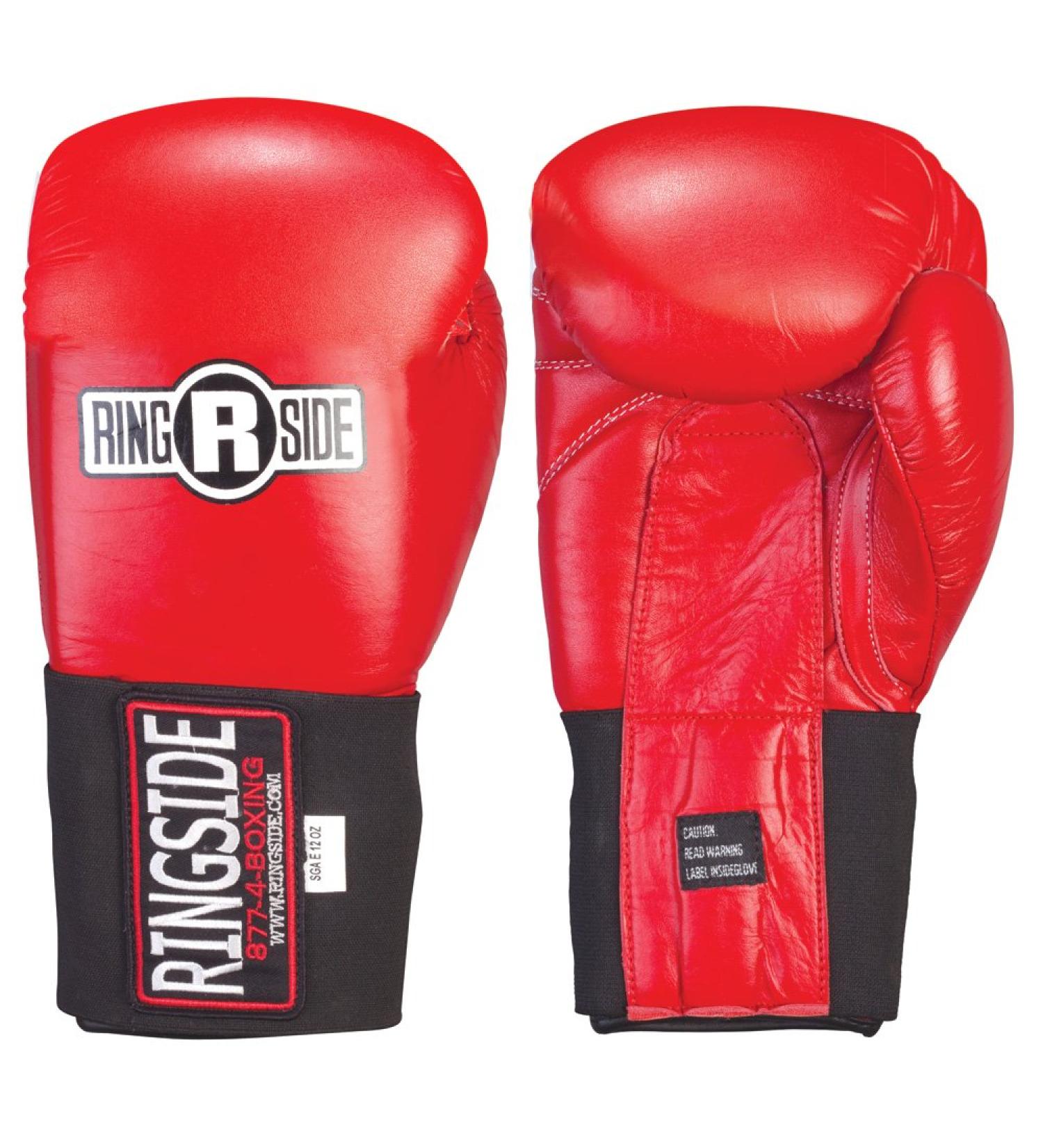 Ringside Competition Safety Gloves - Hook & Loop (Blue, 10-Ounce) Red 12-Ounce