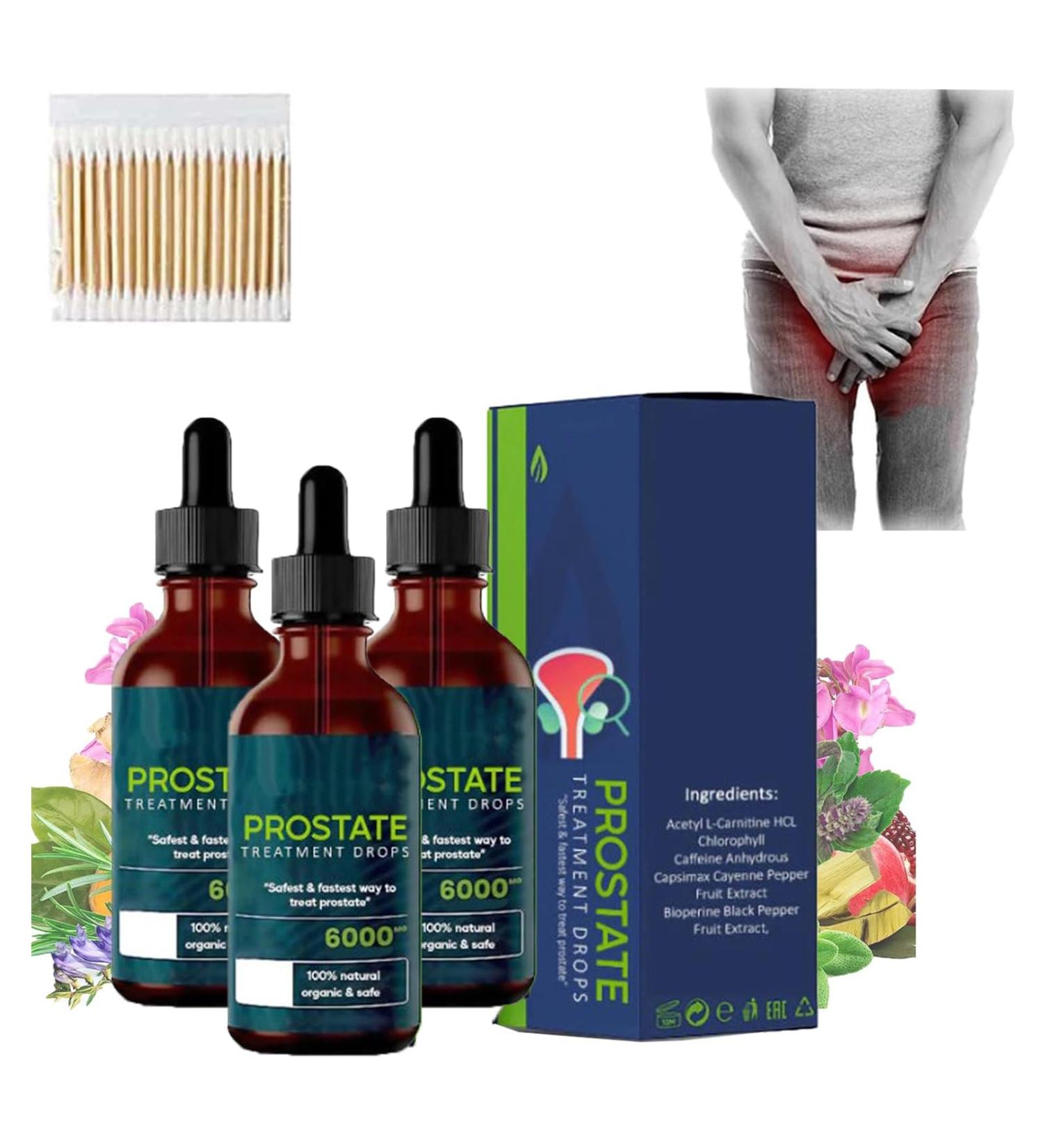 Prostate Treatment Drops - Prostate Pain Relief Drops Prostate Therapy Drops Prostate Health Drops Prostate Natural Herbal Drops 30ml (3Pcs) - Buy Online on GoSupps.com