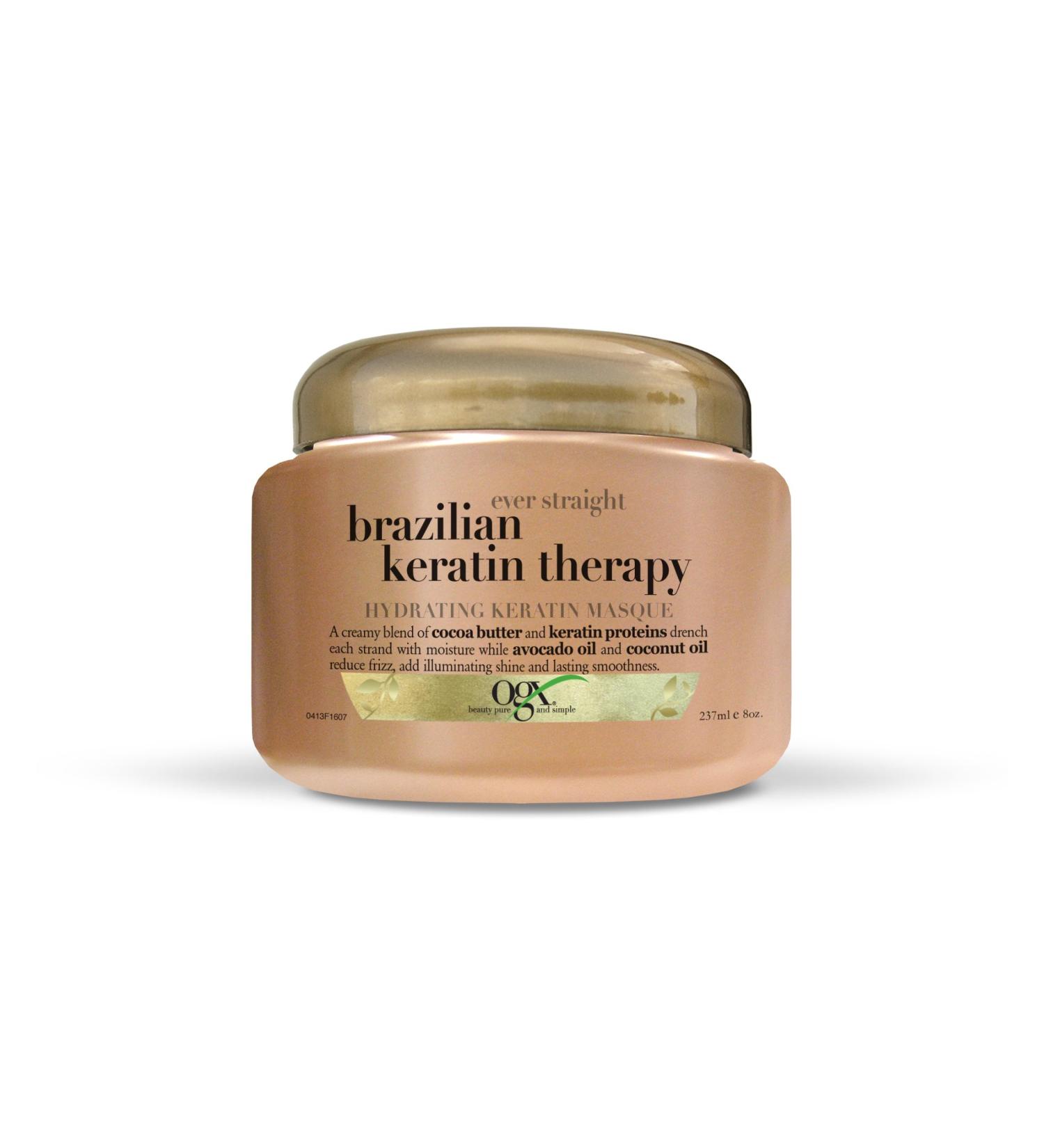 OGX Hydrating Keratin Masque Ever Straight Brazilian Keratin Therapy 8oz