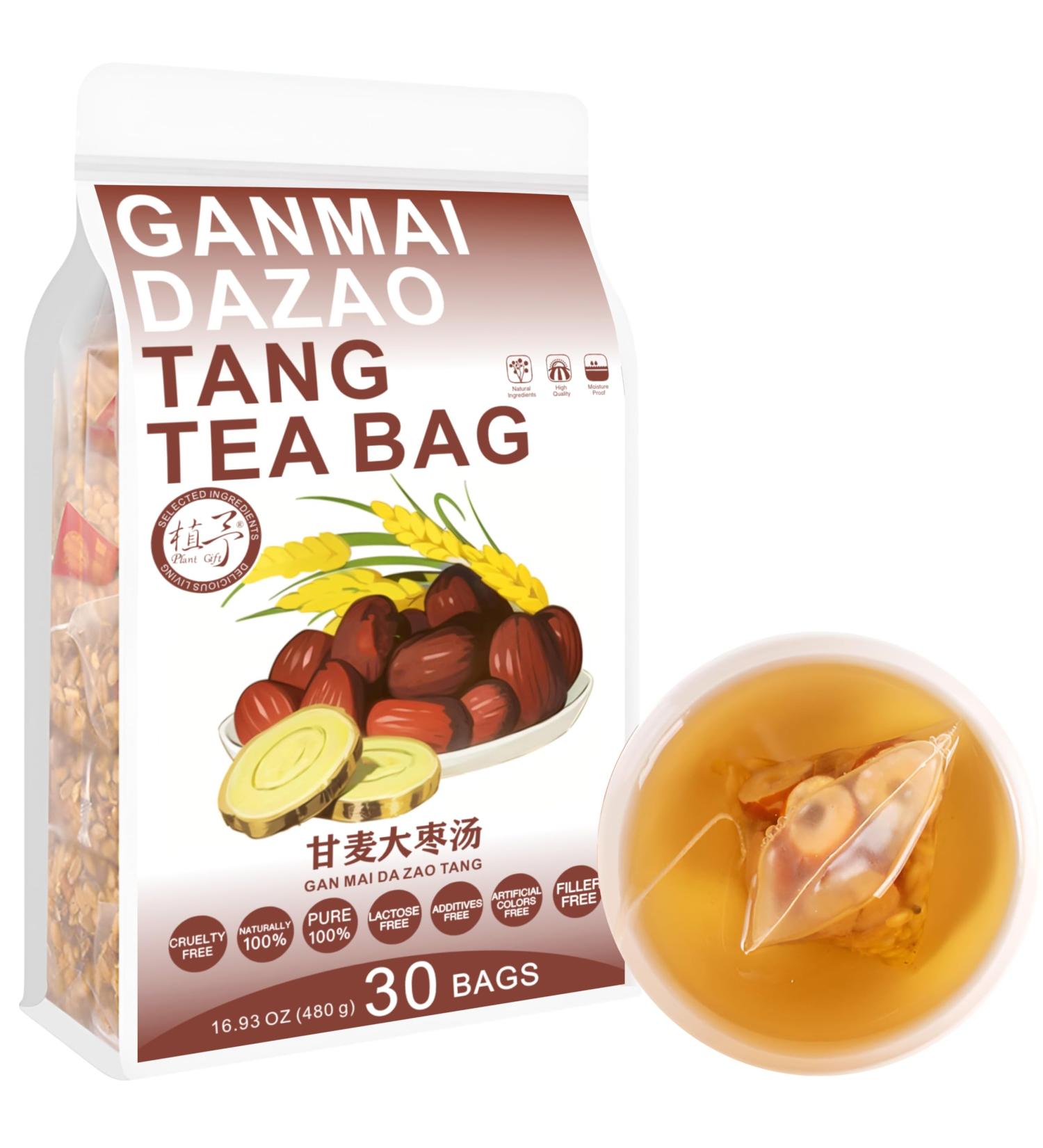 100% Pure Natural Herbal Tea Ganmai Dazao Tang Tea Bag 480g/16.93oz (16g*30bags) orge de bl r glisse sans caf ine sans additifs sans OGM - Buy Online on GoSupps.com