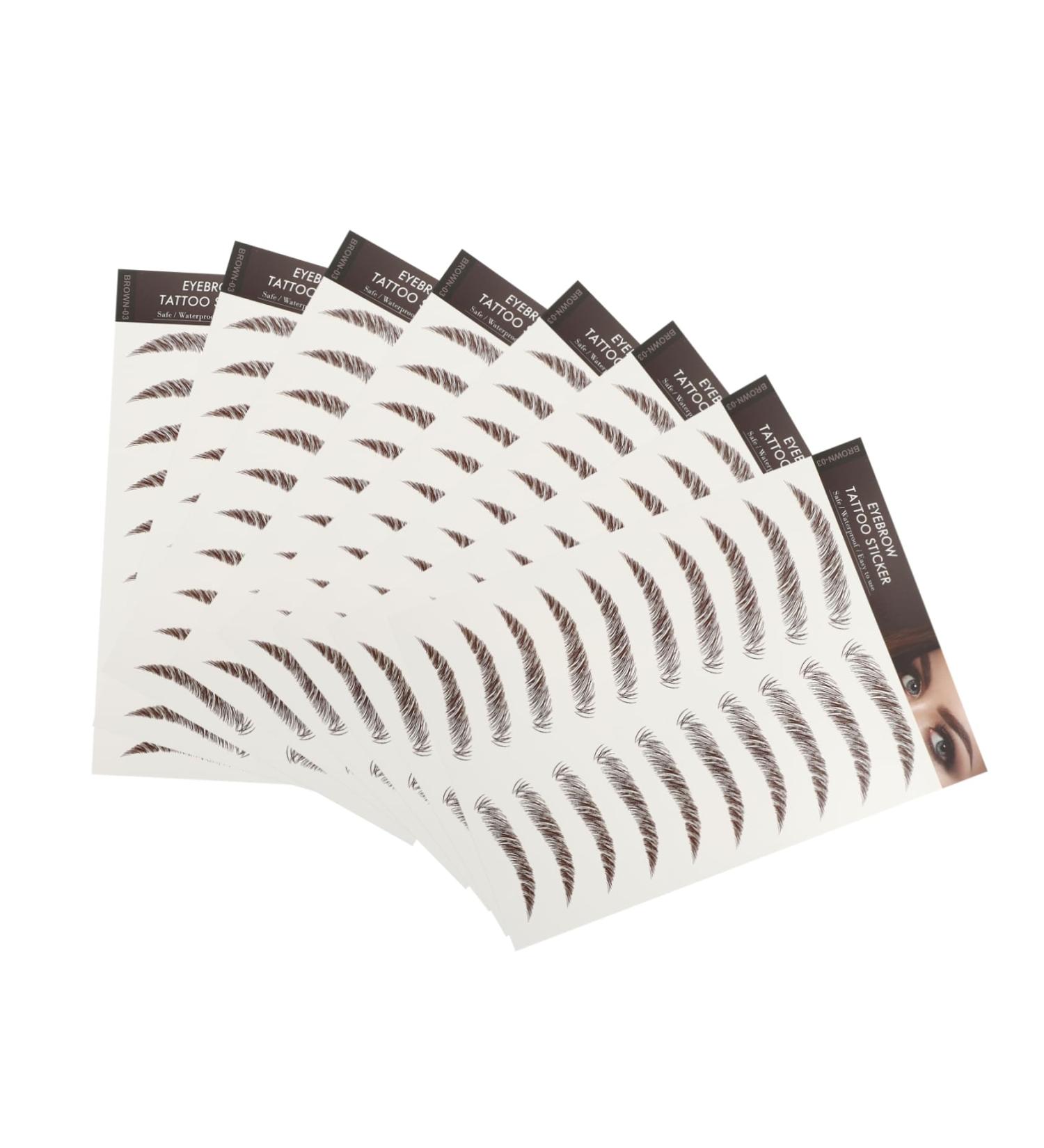 Housoutil 9 Sheets Waterproof Eyebrow Stickers Hair Eyebrow Transfer Sticker 6d Hair-like Eyebrows Stickers 3d - Buy Online on GoSupps.com