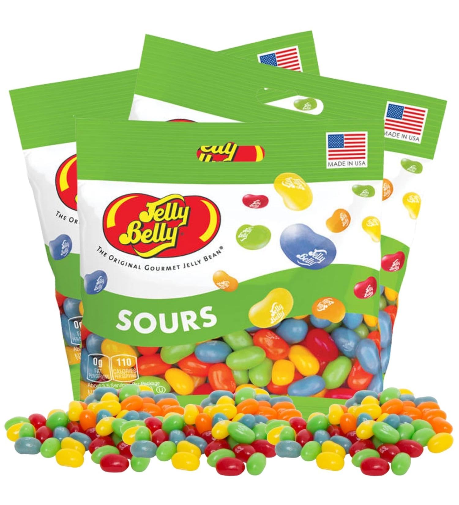 Jelly Belly Sours Gourmet Jelly Beans 3-Pack Bundle 100g - Christmas & Holidays Candy - Vegan Candy Dairy Free Snacks Kosher Candy Gluten Free Bulk Candy Stocking Stuffers for Teens - Buy Online on GoSupps.com