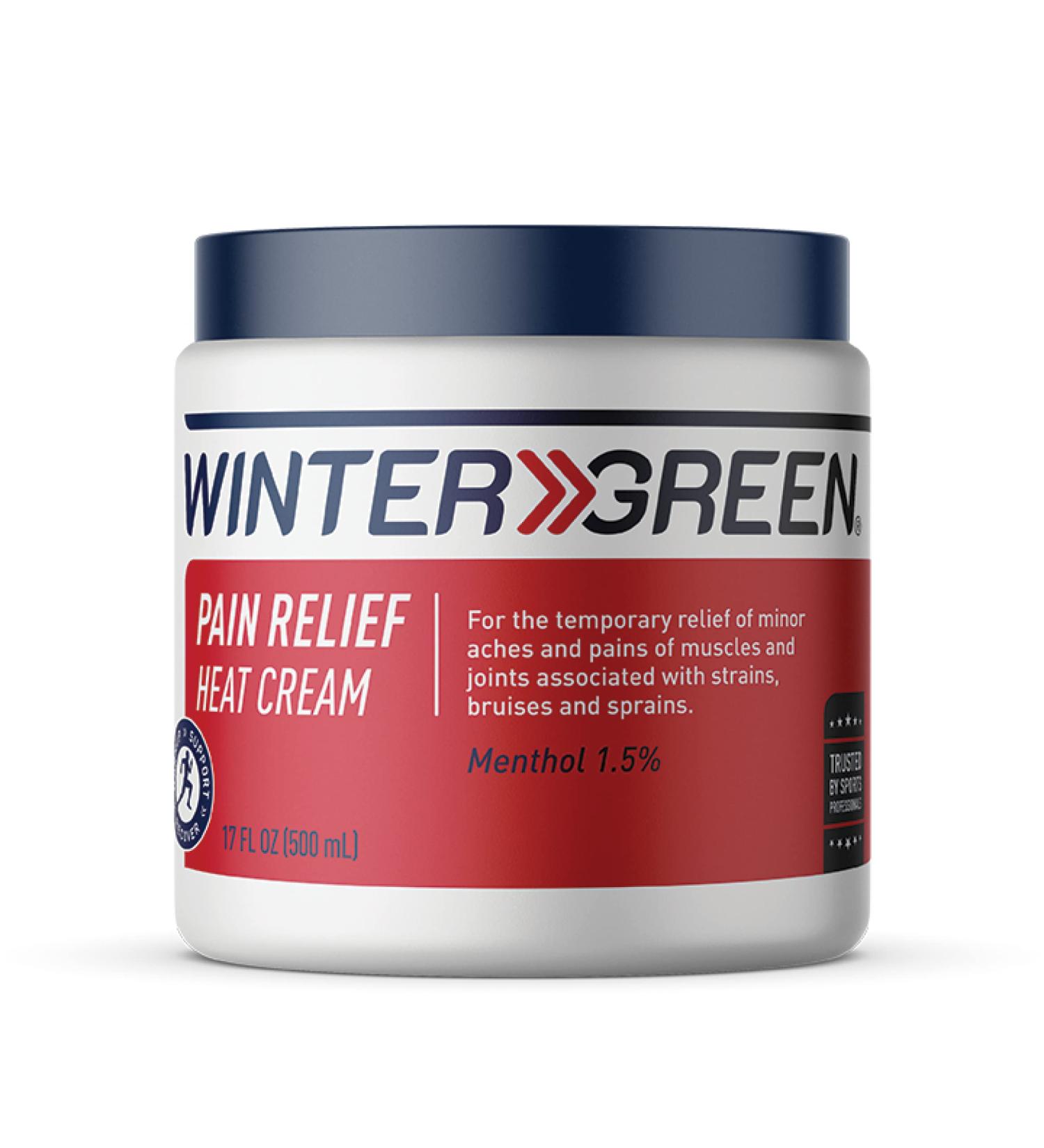 Wintergreen Heat Cream - Fast-Acting Muscle Rub with Wintergreen Oil & Menthol | 17 fl oz - Shop Internationally - Buy Online on GoSupps.com