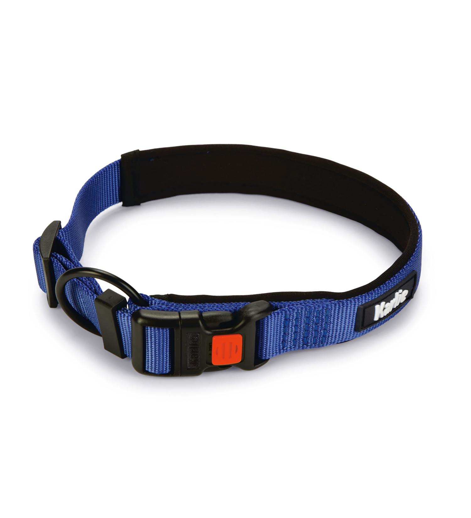 Karlie Art Sportiv Premium dog collars nylon blue 50-55x2.5 cm Blue L: 50-55 cm W: 25 mm