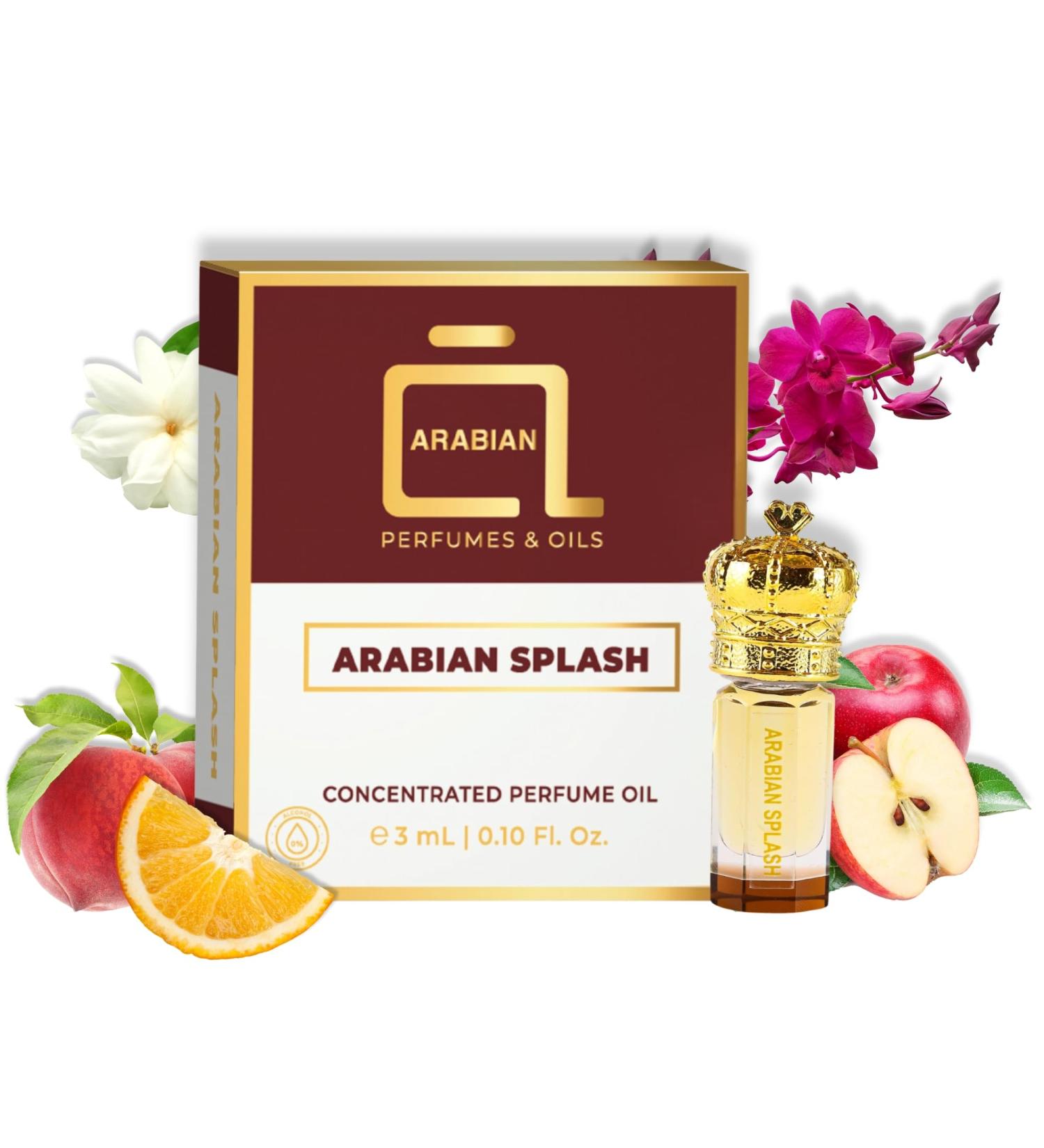 ARABIAN PERFUMES & OILS ARABIAN SPLASH Perfume Oil - Alcohol Free with Fruity Floral Musky Fragrance Oil for Men and Women 0.10 Fl. Oz. - Buy Online on GoSupps.com