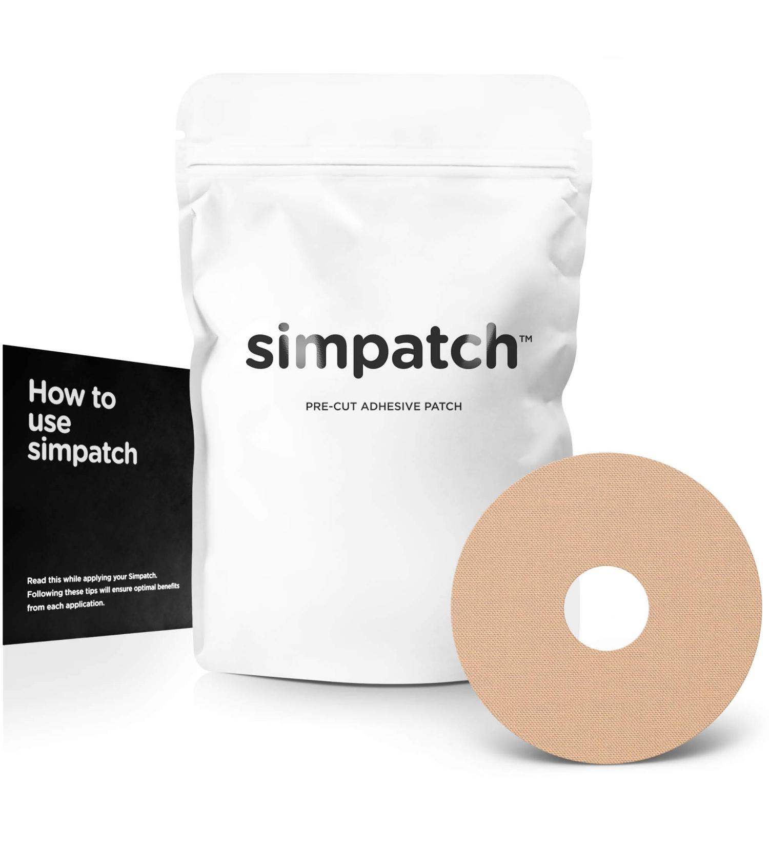 SIMPATCH Universal Adhesive Patch 0.8-Inch Hole (30-Pack) - Waterproof CGM Tape - Beige - Multiple Color Options - Buy Online on GoSupps.com