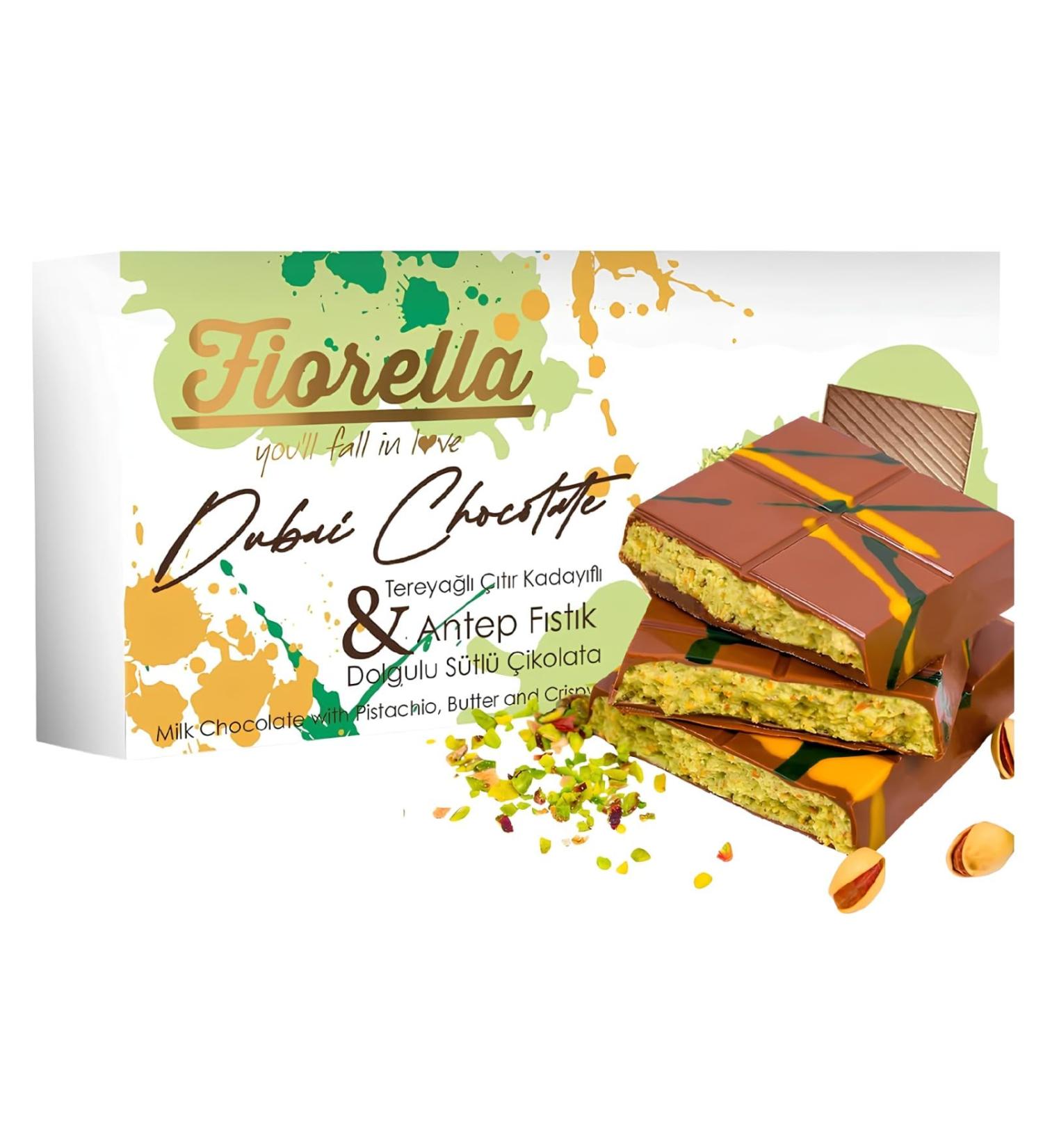 Chocolate Dubai - The Gourmet Alliance of Crispy Kada f Pistachio and Chocolate in Large Format 200 g for Even More Gourmandise! - Buy Online on GoSupps.com
