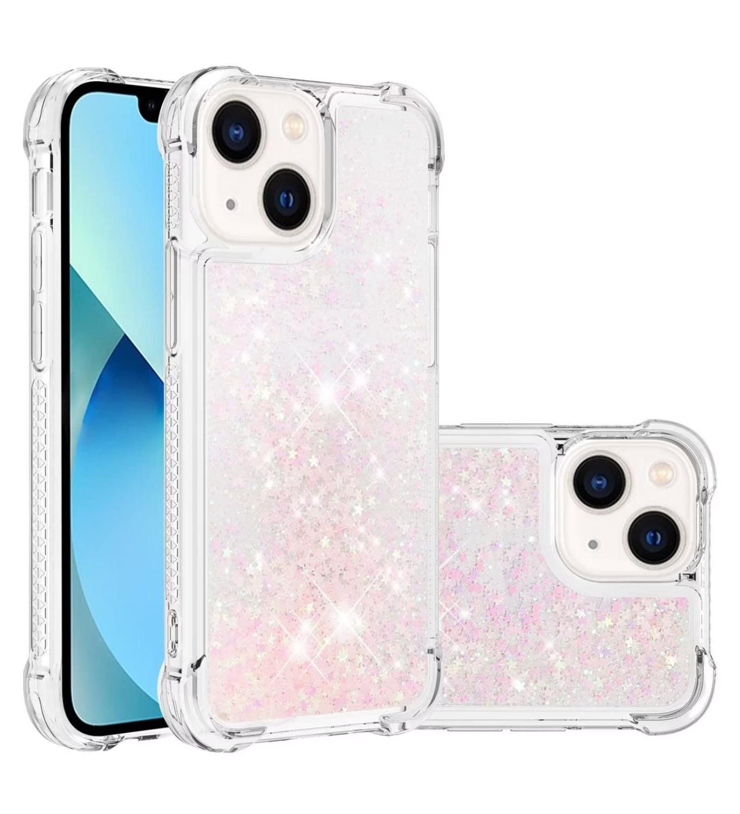 Shop Tivenfezk Nadoli Glitter Drive Sand Shell for iPhone 15 Plus - Shockproof TPU Bumper Case Liquid Quicksand Design - Stylish Protective Cover in Pink Star - Buy Online on GoSupps.com