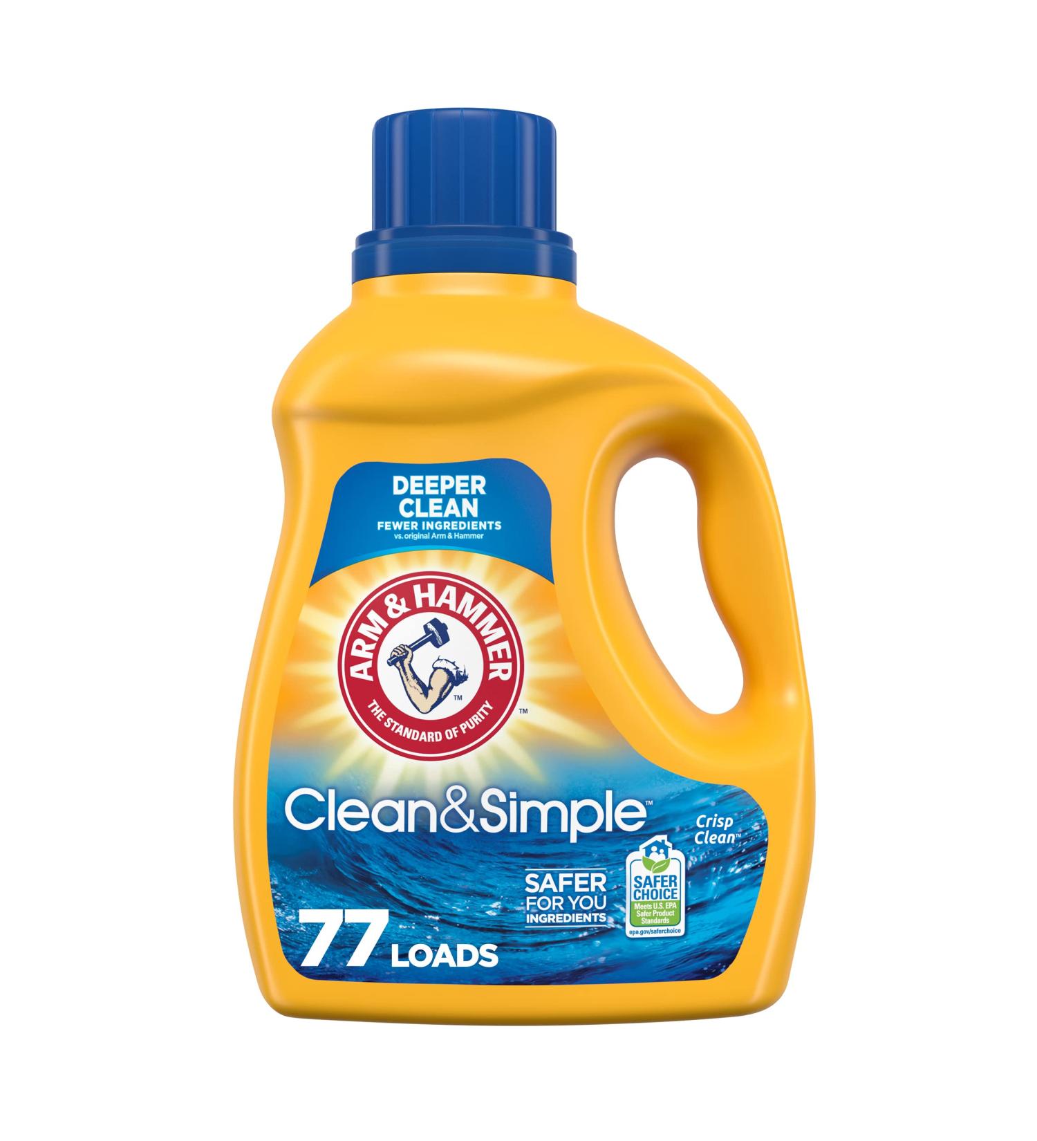Buy Arm & Hammer Clean & Simple Laundry Detergent - 77 Loads 100.5 Fl oz | Eco-Friendly & Effective Cleaning Solution - International Shipping Available - Buy Online on GoSupps.com