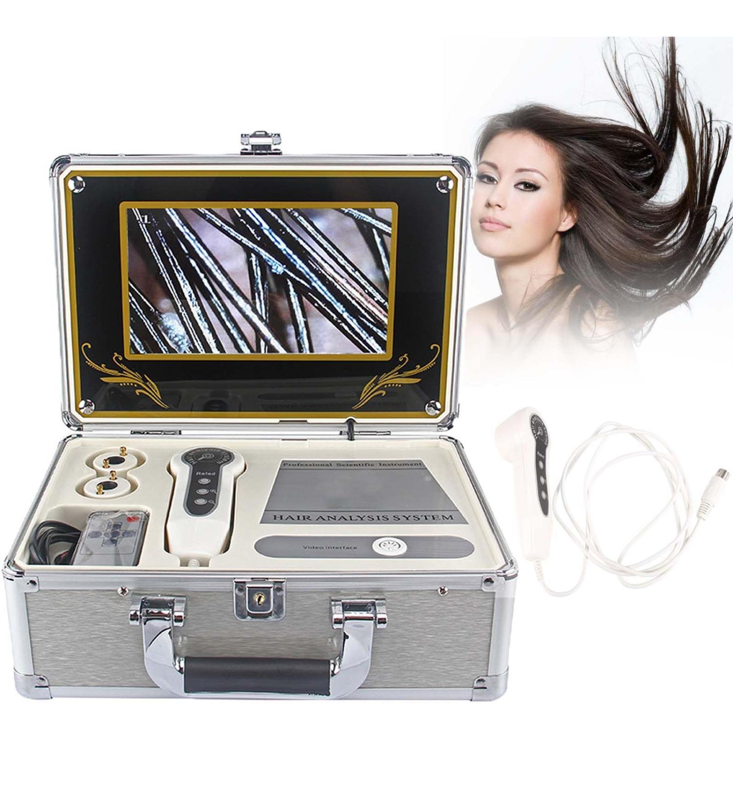 Scalp Hair Follicle Detector Skin Hair Scalp Detector 9 Inch Hd Screen Scalp Hair Follicle Tester Hair Follicle Facial Skin Oil Moisture Analyzer Used in Beauty Salons and Hair Care Salons - Buy Online on GoSupps.com