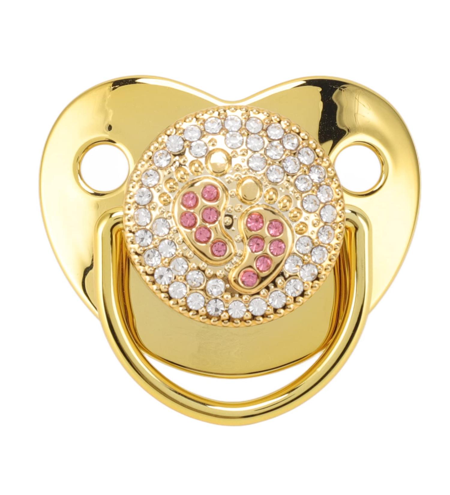 Premium Baby Pacifier for 6-18 Months - Soft Touch Silicone & Antistatic - Perfect for Newborns (Gold) - Buy Online on GoSupps.com